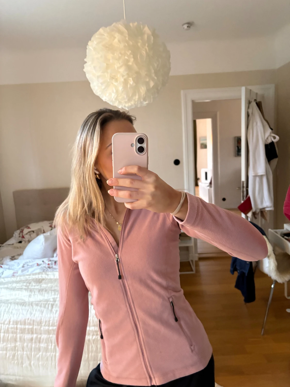 Rosa fleecekofta Peak Performance S - 1