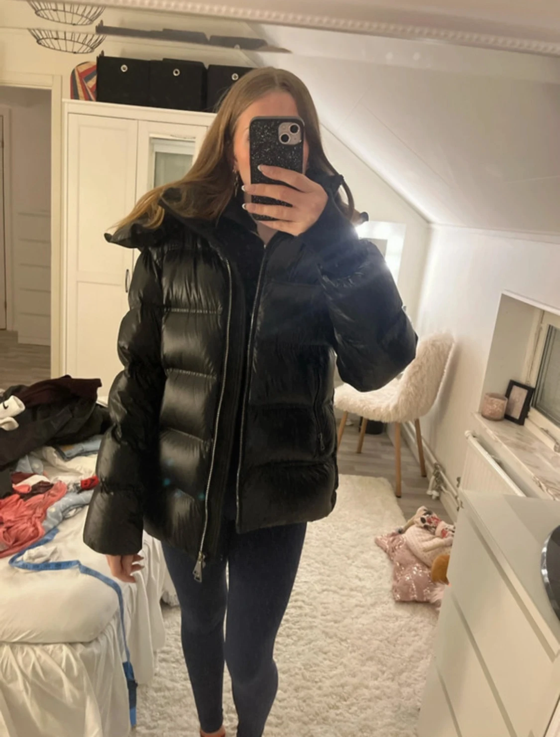 Svart pufferjacka från Massimo Dutti - 3