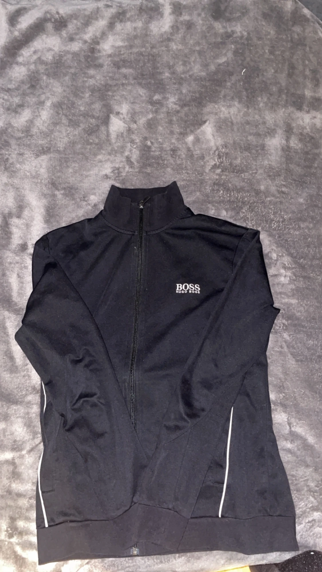 Svart ziptröja Hugo Boss S