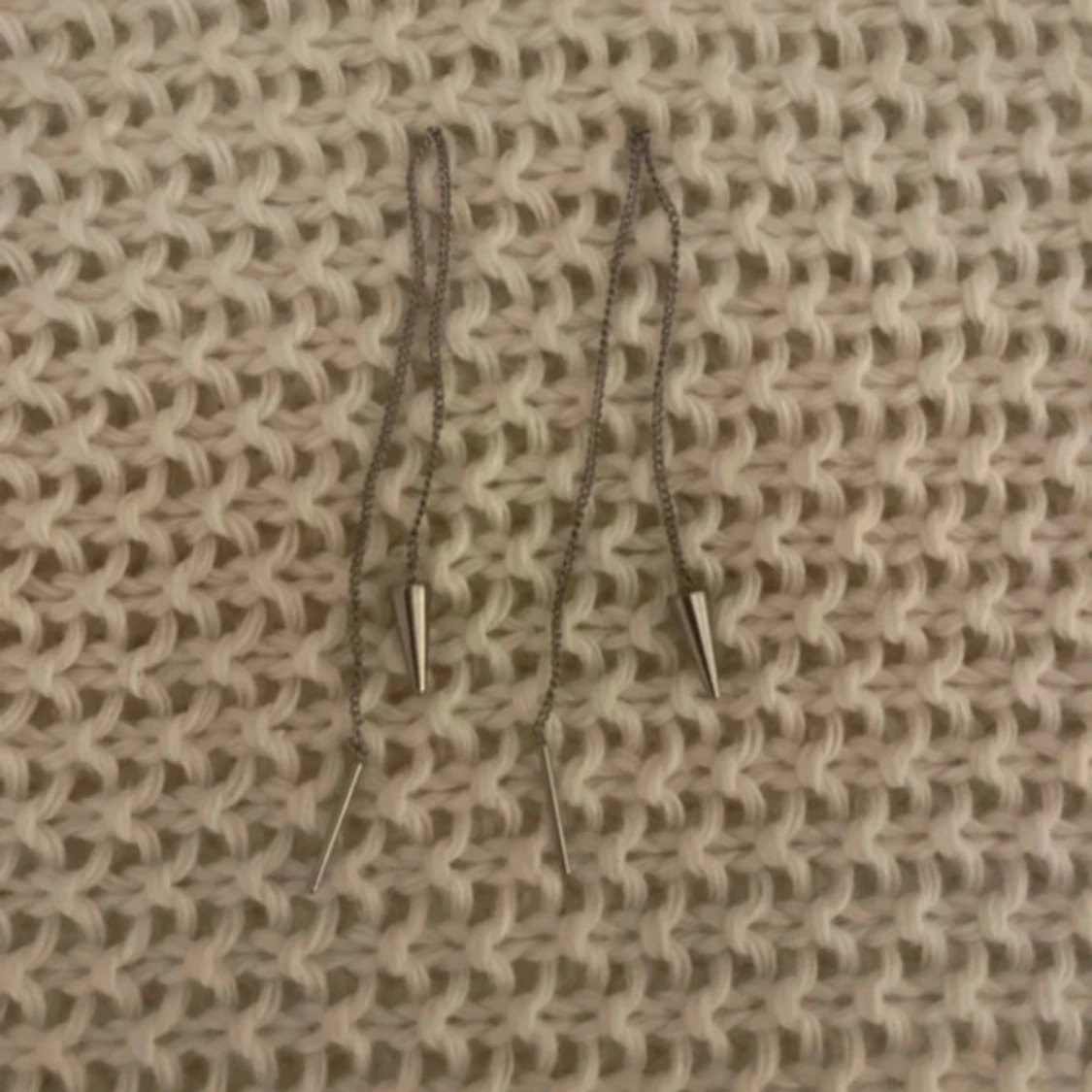 Silvriga långa Edblad örhängen  - 1