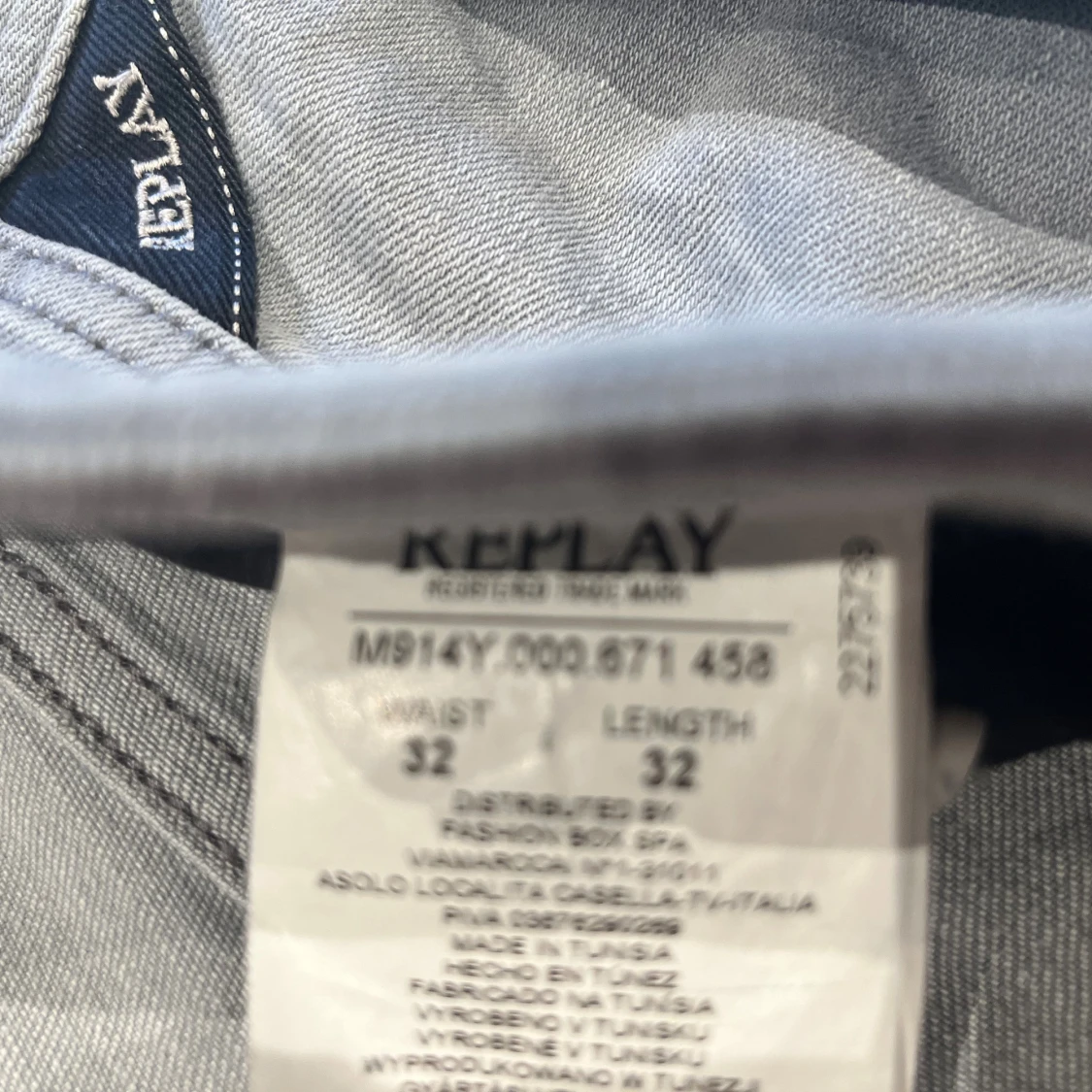 Replay Anbass ljusgrå slim jeans 32/32 - 3