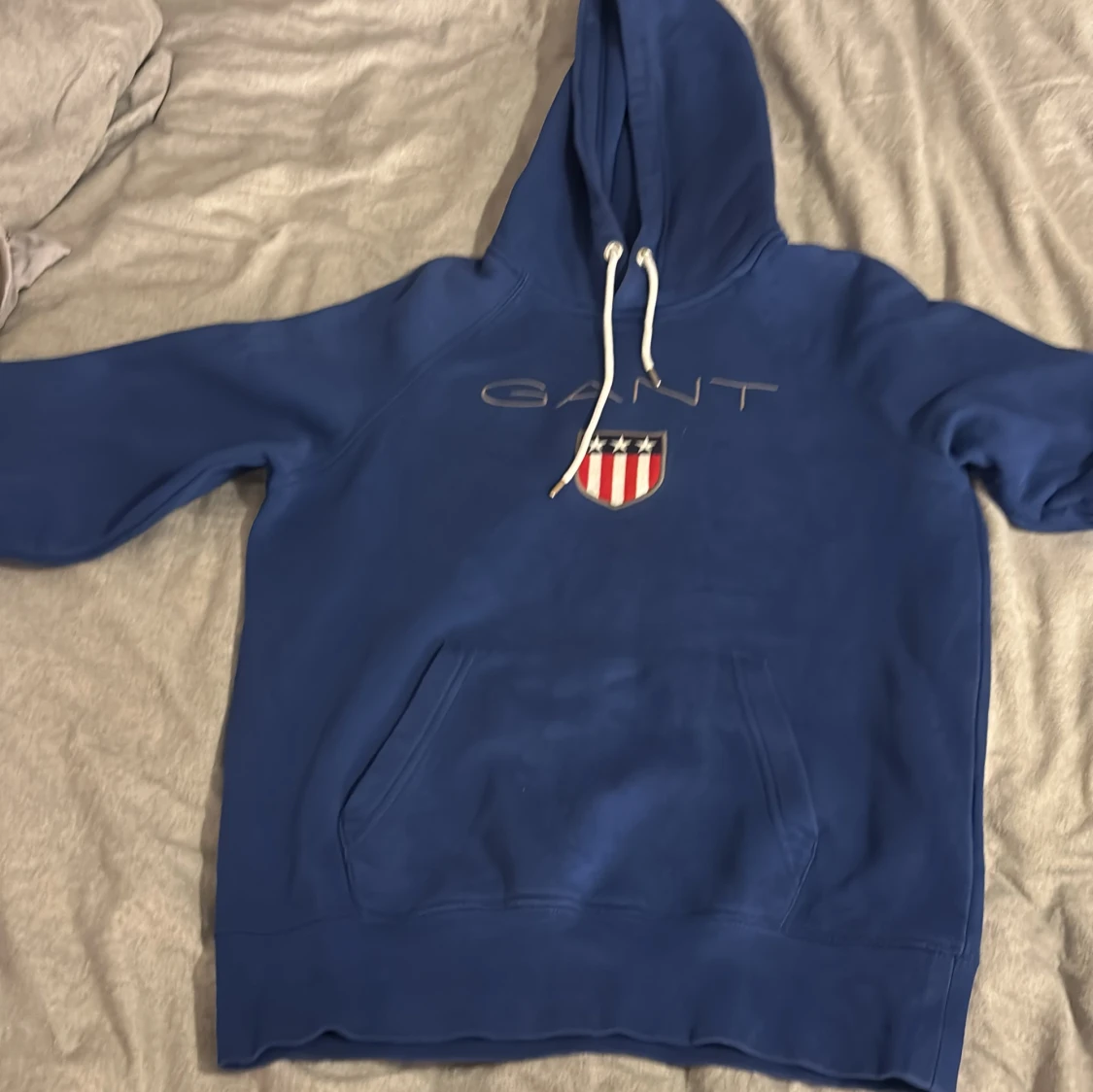 Blå hoodie från GANT med logga