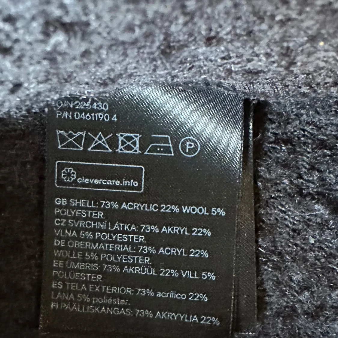 Svart H&M teddyjacka med krage - 3