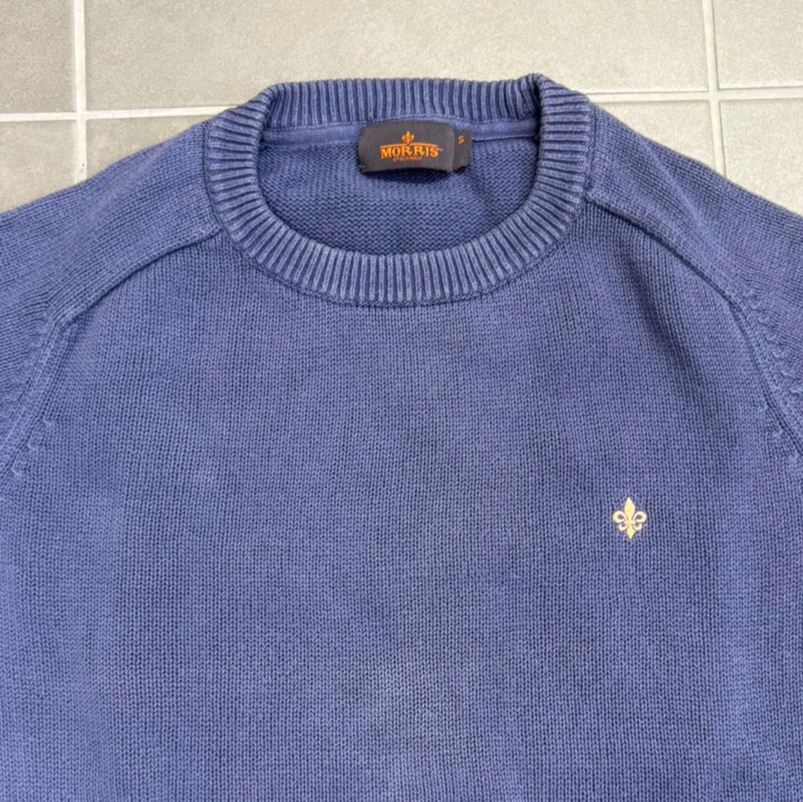 Blå stickad tröja från Morris - 2