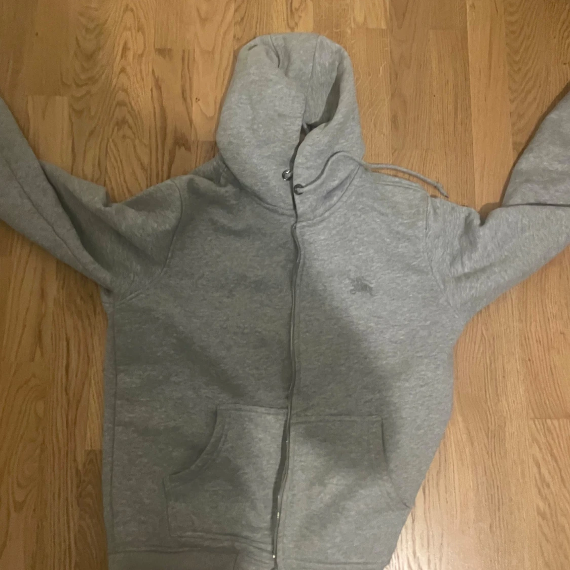 Grå Burberry hoodie med dragkedja - 3