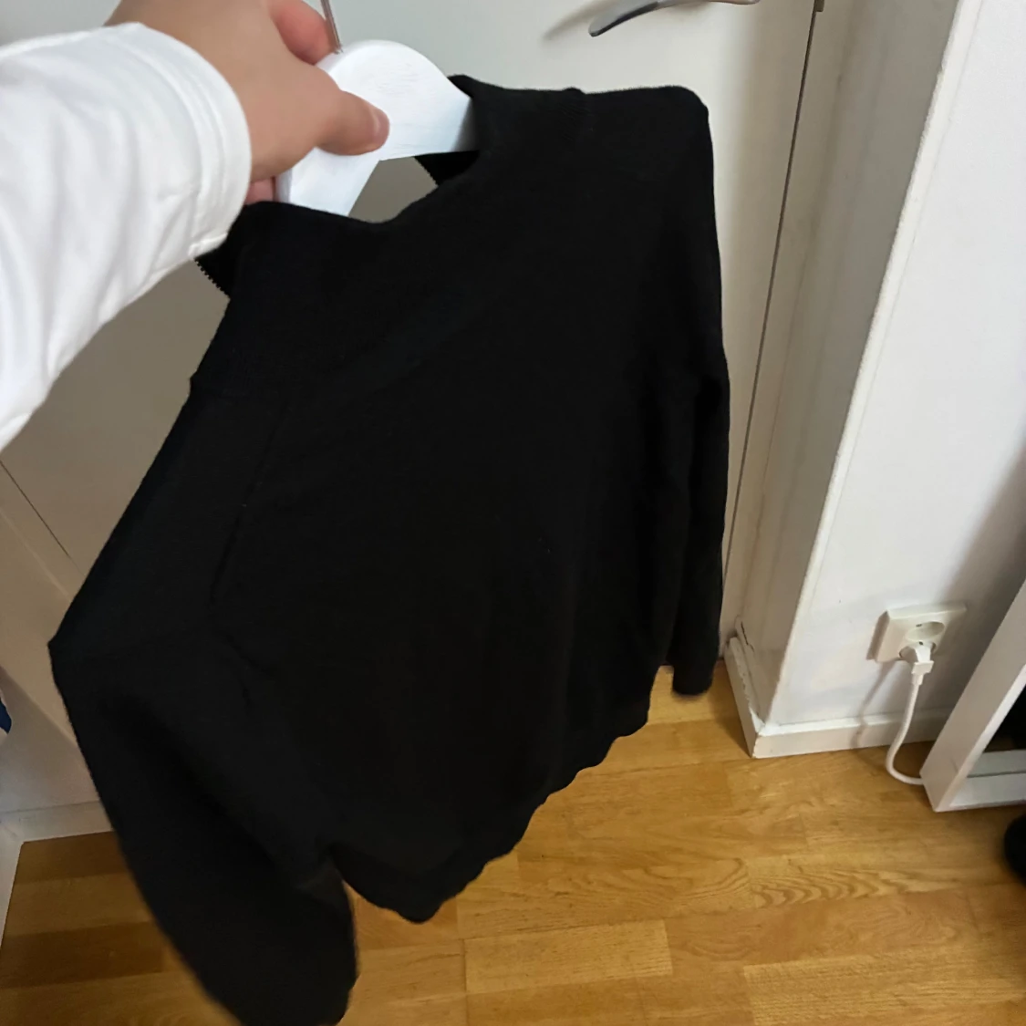 Svart merinoullströja från Riley half zip - 3