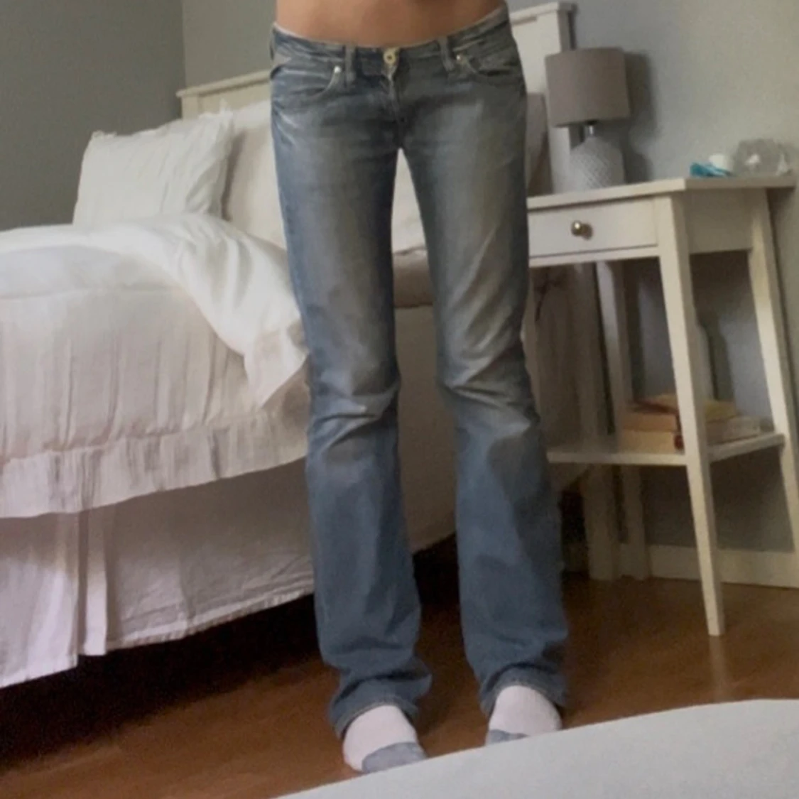 Lågmidjade bootcut jeans från replay