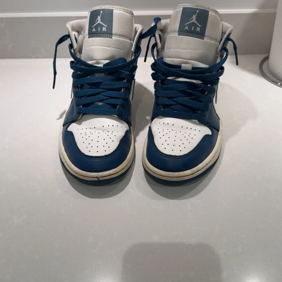 Nike Air Jordan 1 Mid blå/vit - 2