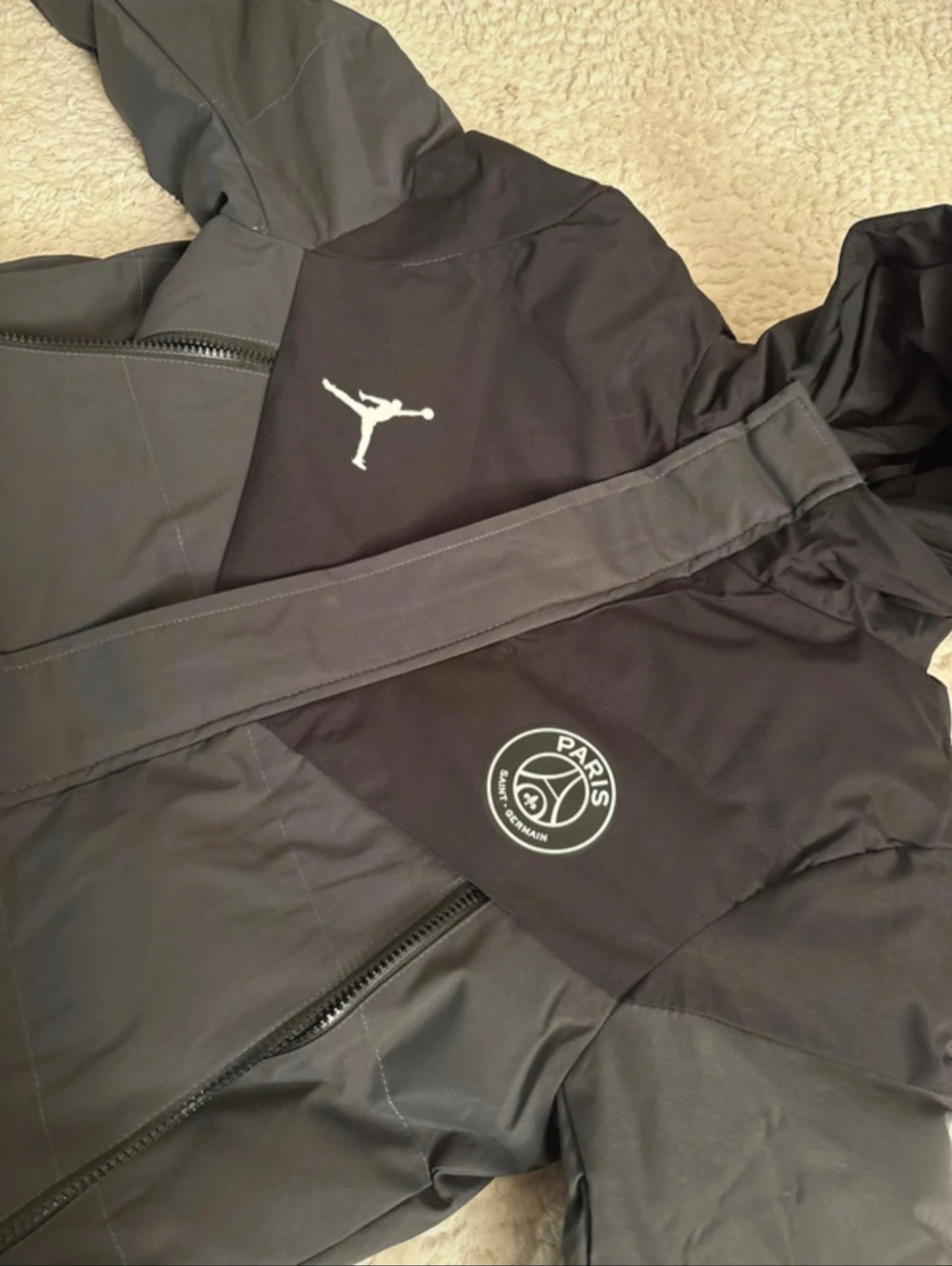 Svart lång dunjacka PSG x Jordan - 1