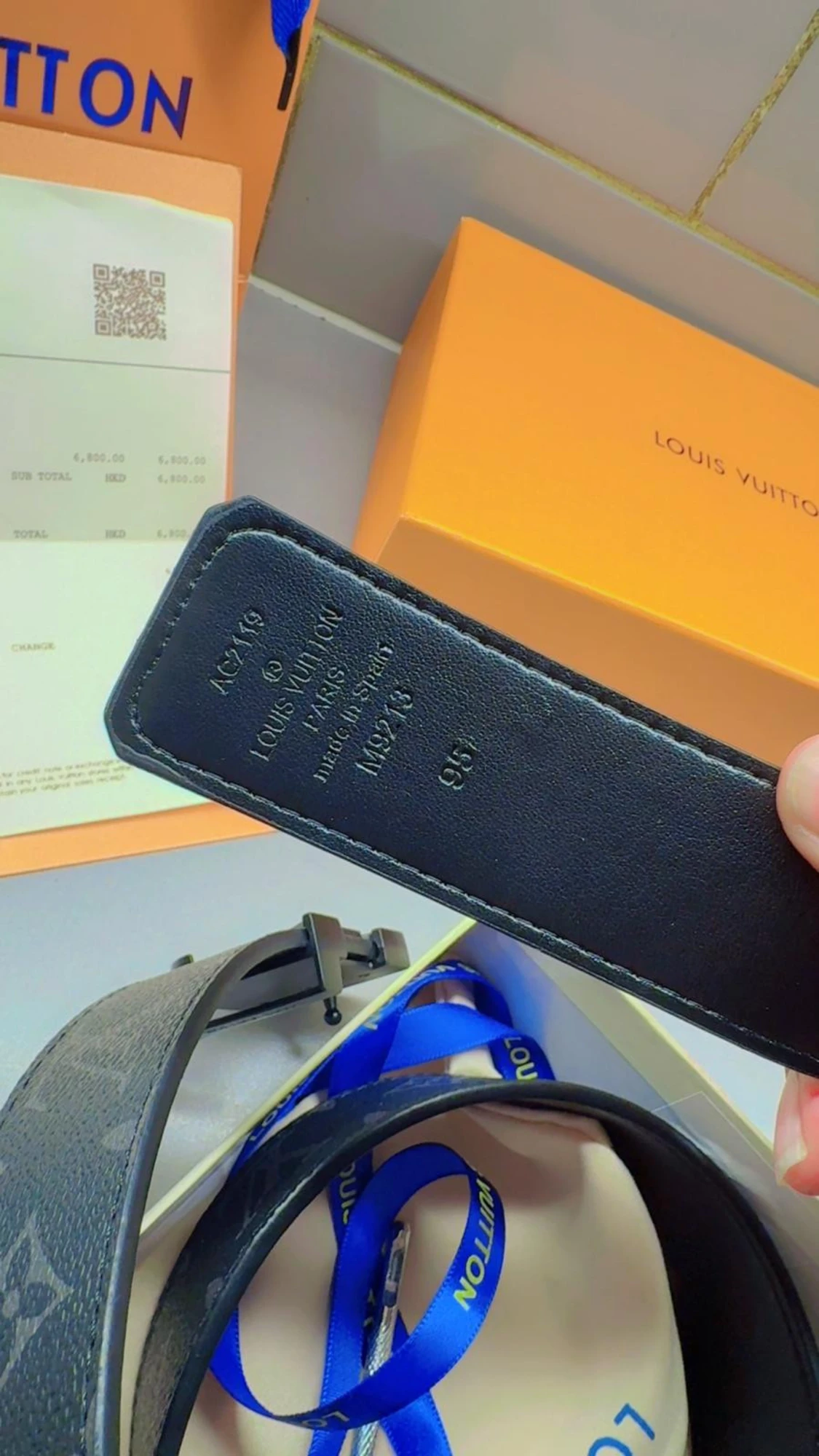 Louis Vuitton svart monogram bälte - 5