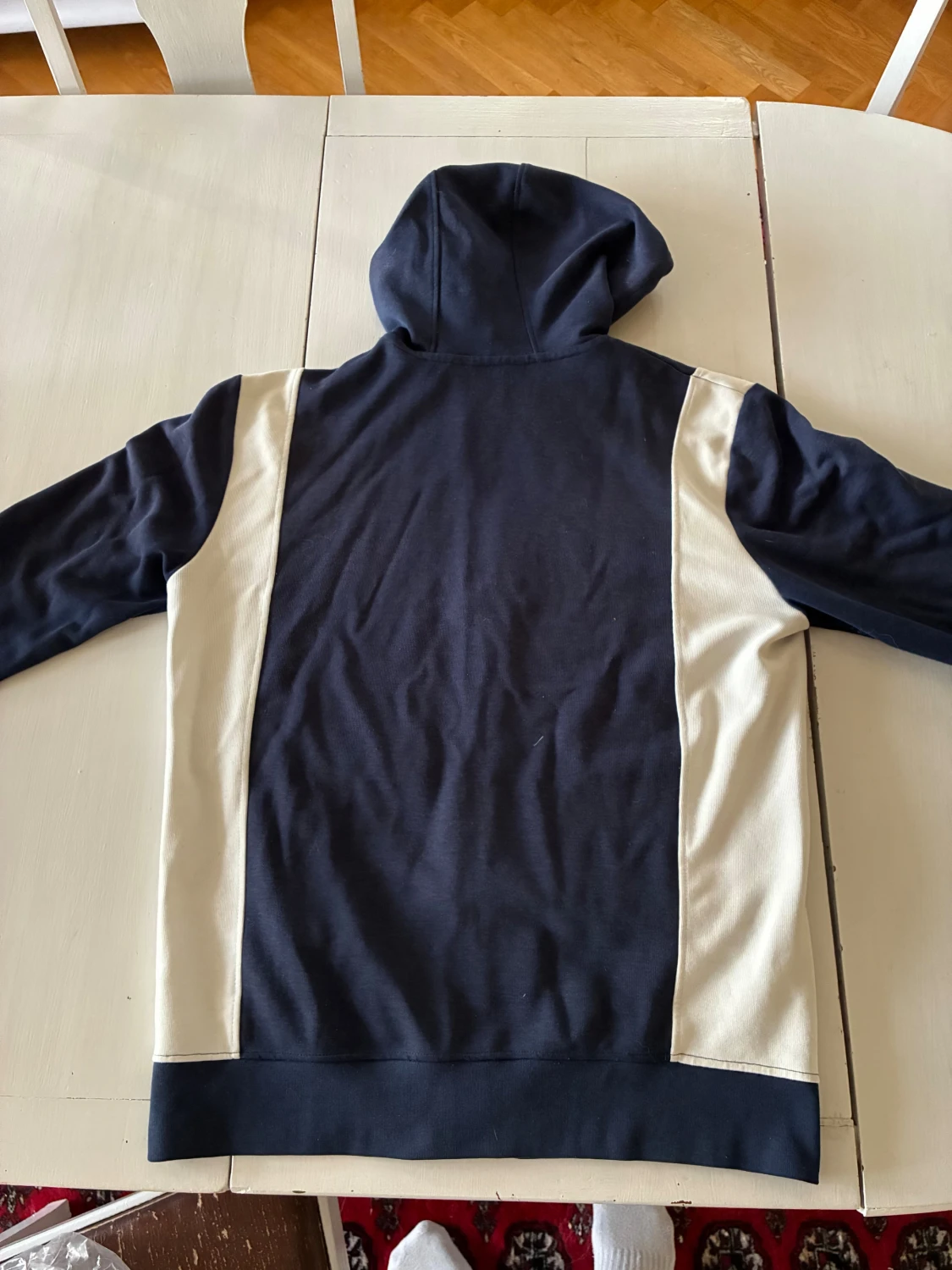 Blå och vit hoodie Roland Garros L - 5