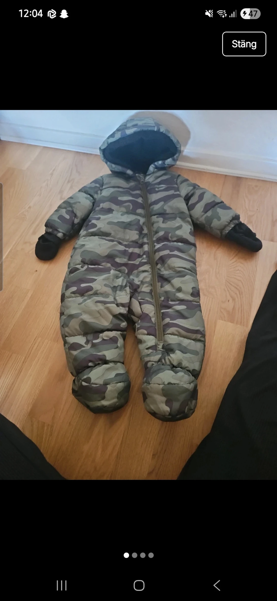 Camouflage overall från KappAhl stl 68