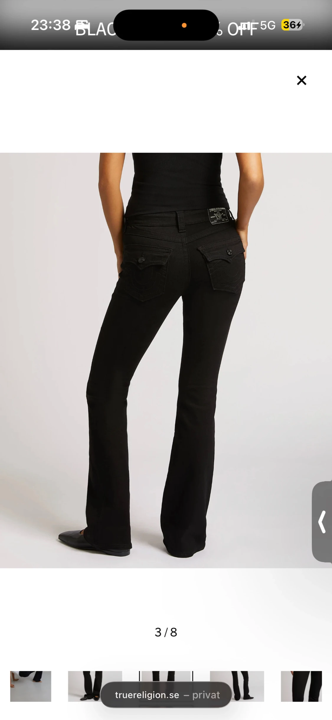 Svarta bootcut jeans från True Religion - 1