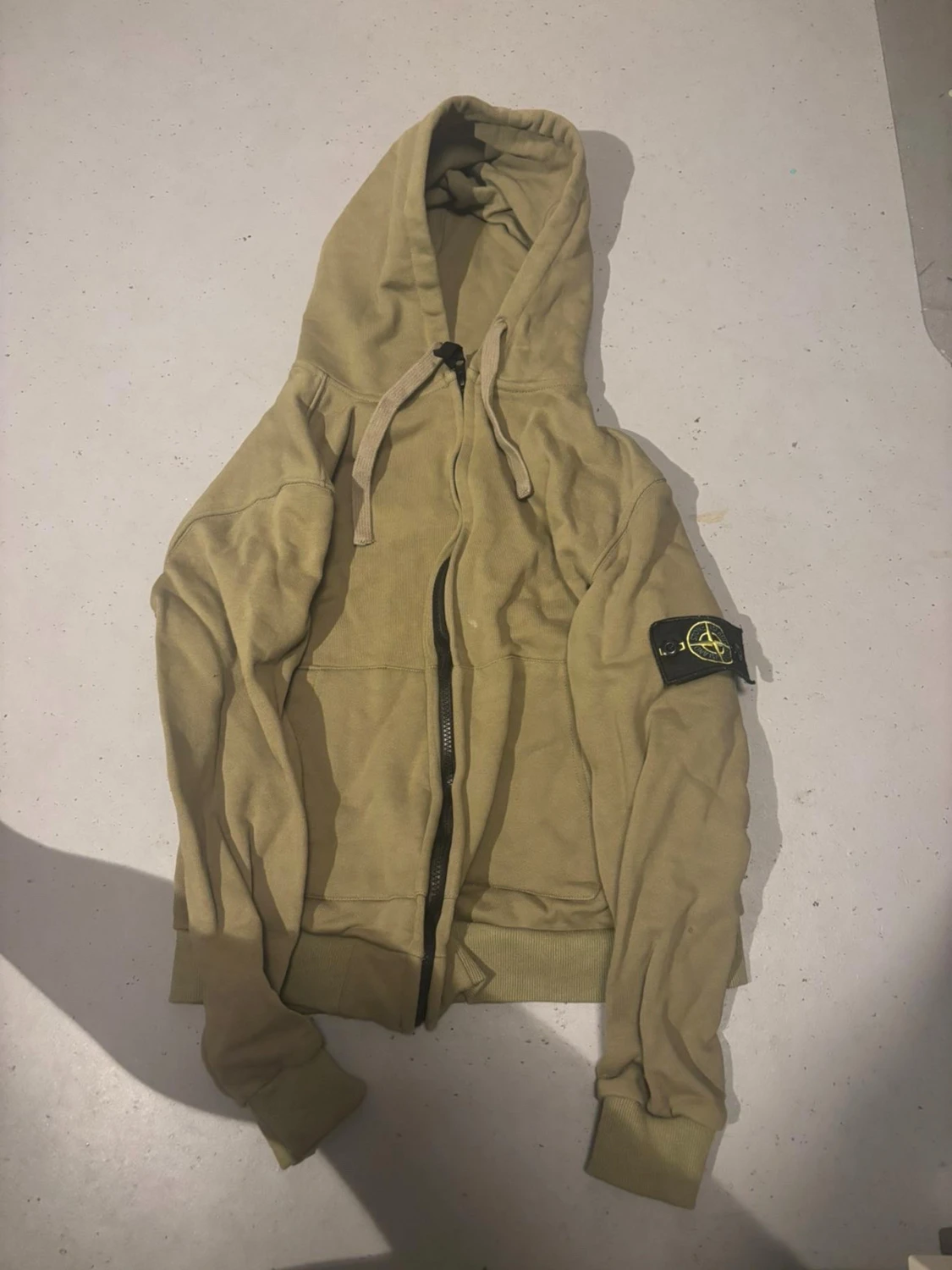 Khaki hoodie från Stone Island