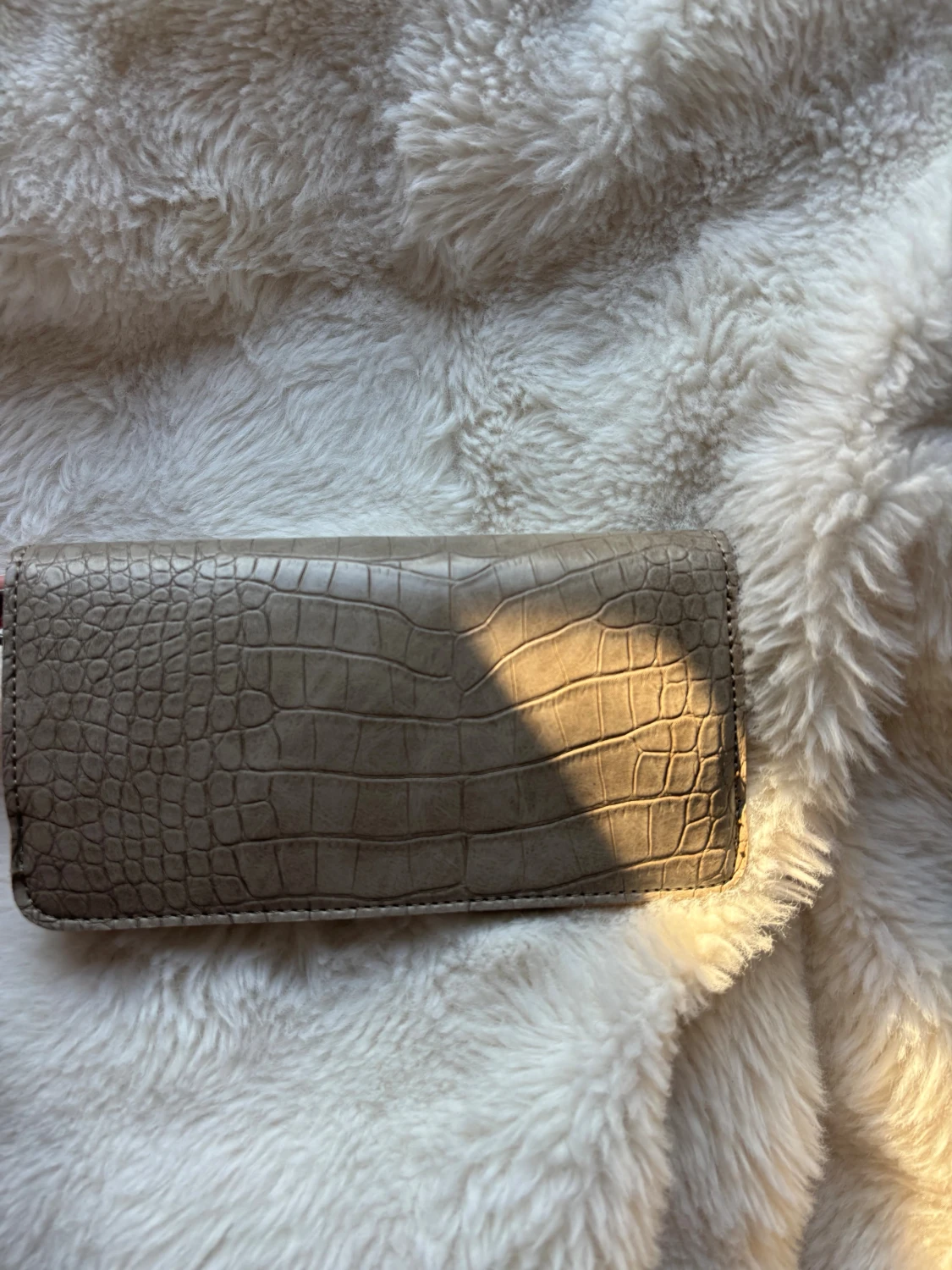 Beige/grå axelväska  - 1