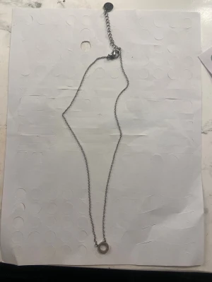 Silverfärgat halsband med cirkelberlock - Super fint halsband från Edblad! Säljer då de inte används skriv om du är intresserad!🩷