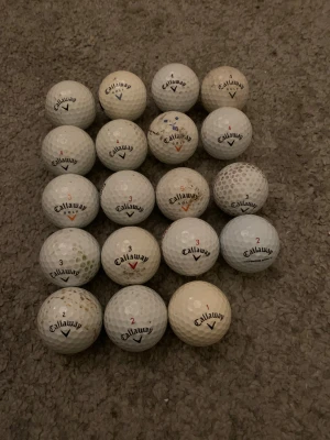 Callaway chrome soft - Säljer lite callaway bollar med chrome soft och super soft. 9 stycken chrome soft. 2 stycken super soft och 8 stycken andra tex xhot. Hxpearl osv. Lägg bud om du vill köpa bara visa bollar så tar vi det därifrån annars 249 för alla 19 bollar