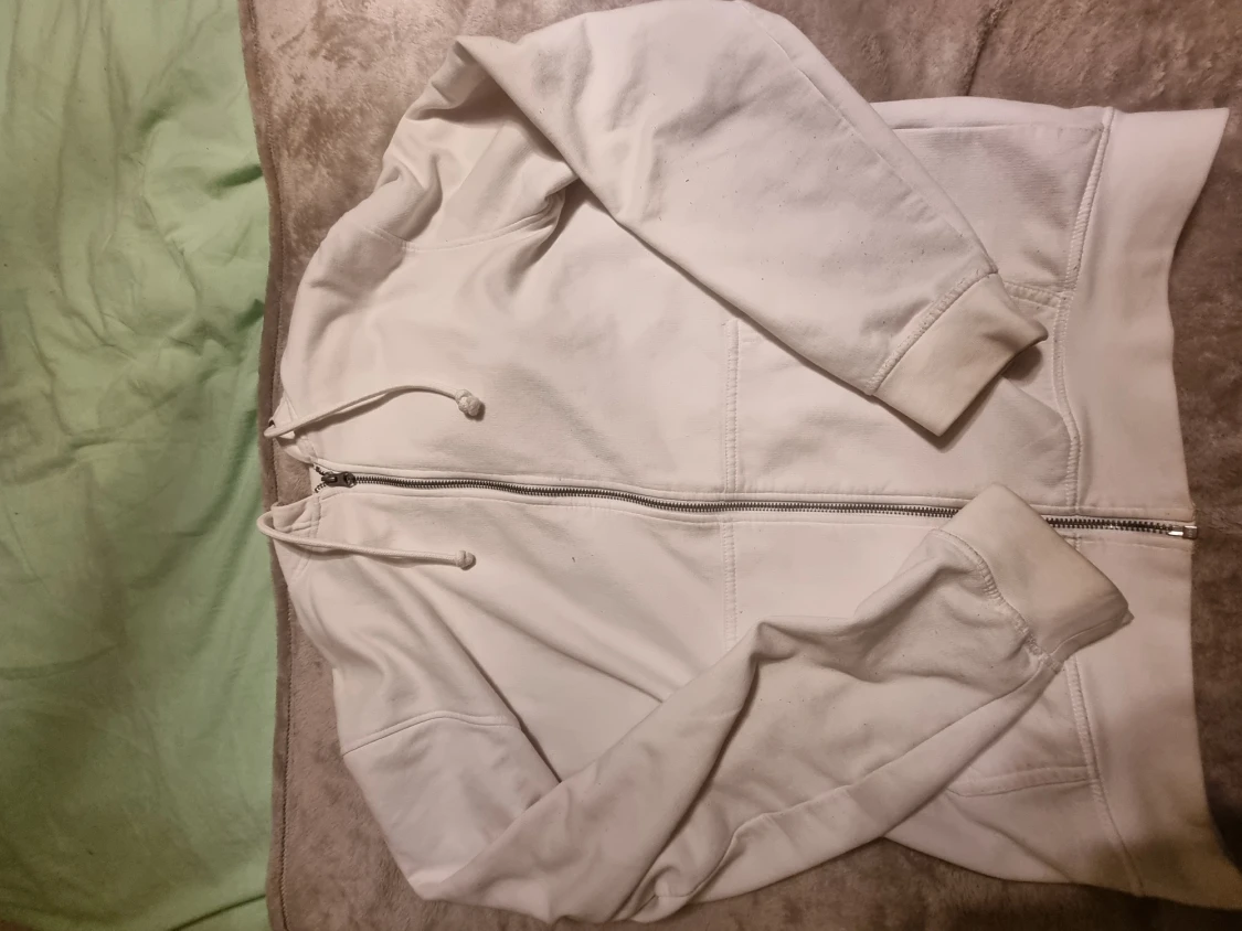 Vit zip hoodie från Pier One - 2