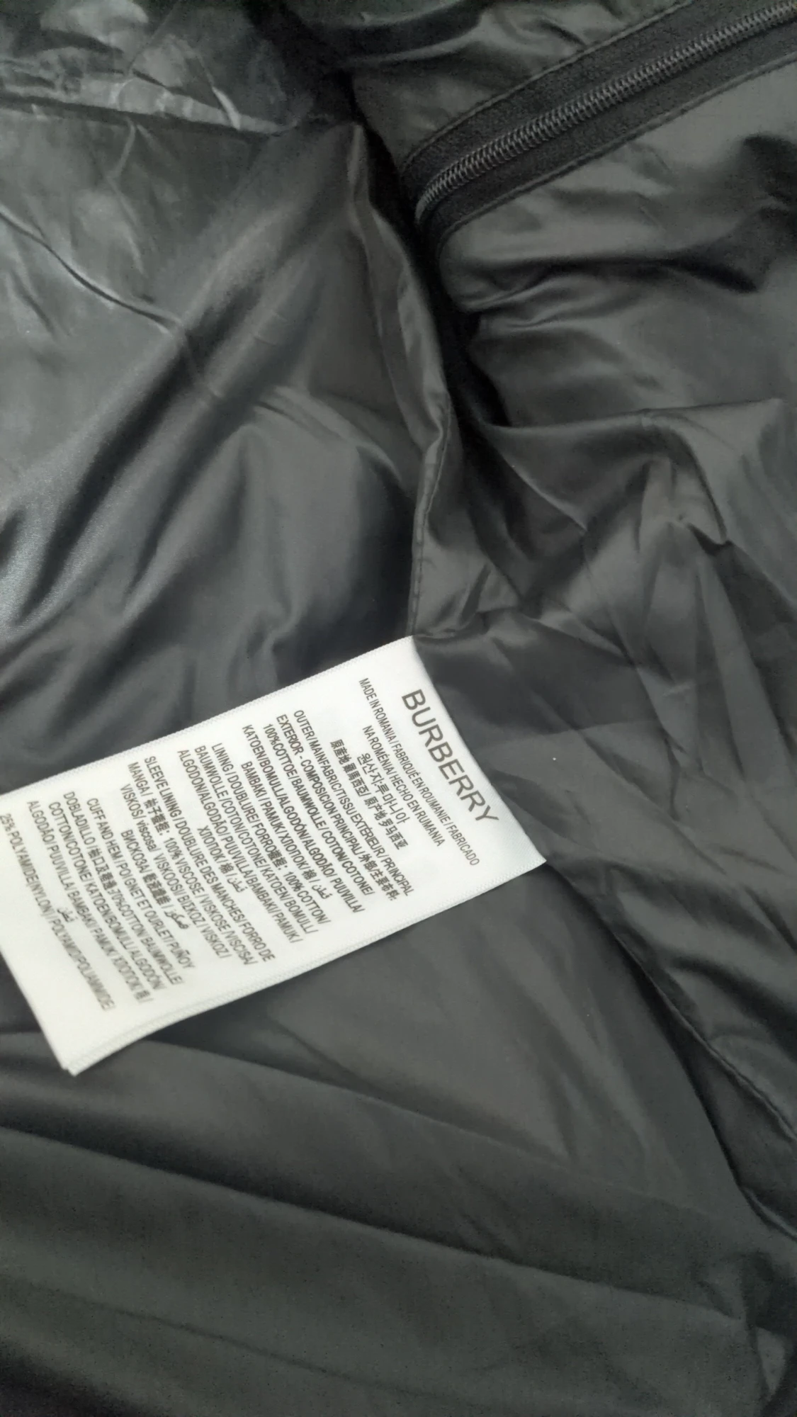 Svart pufferjacka Burberry med avtagbara ärmar - 2