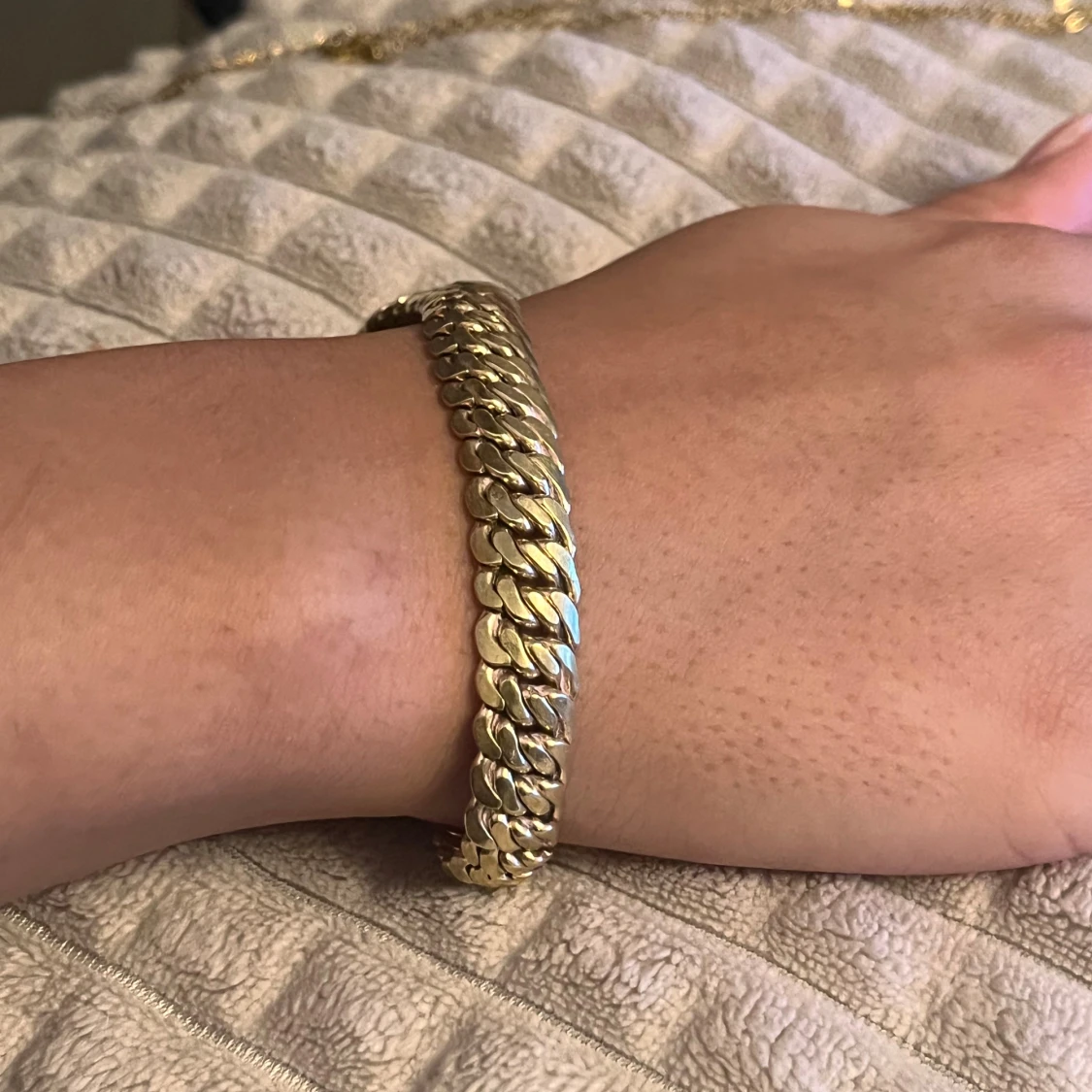 Chunky kedjehalsband och armband guldplaterad  - 4