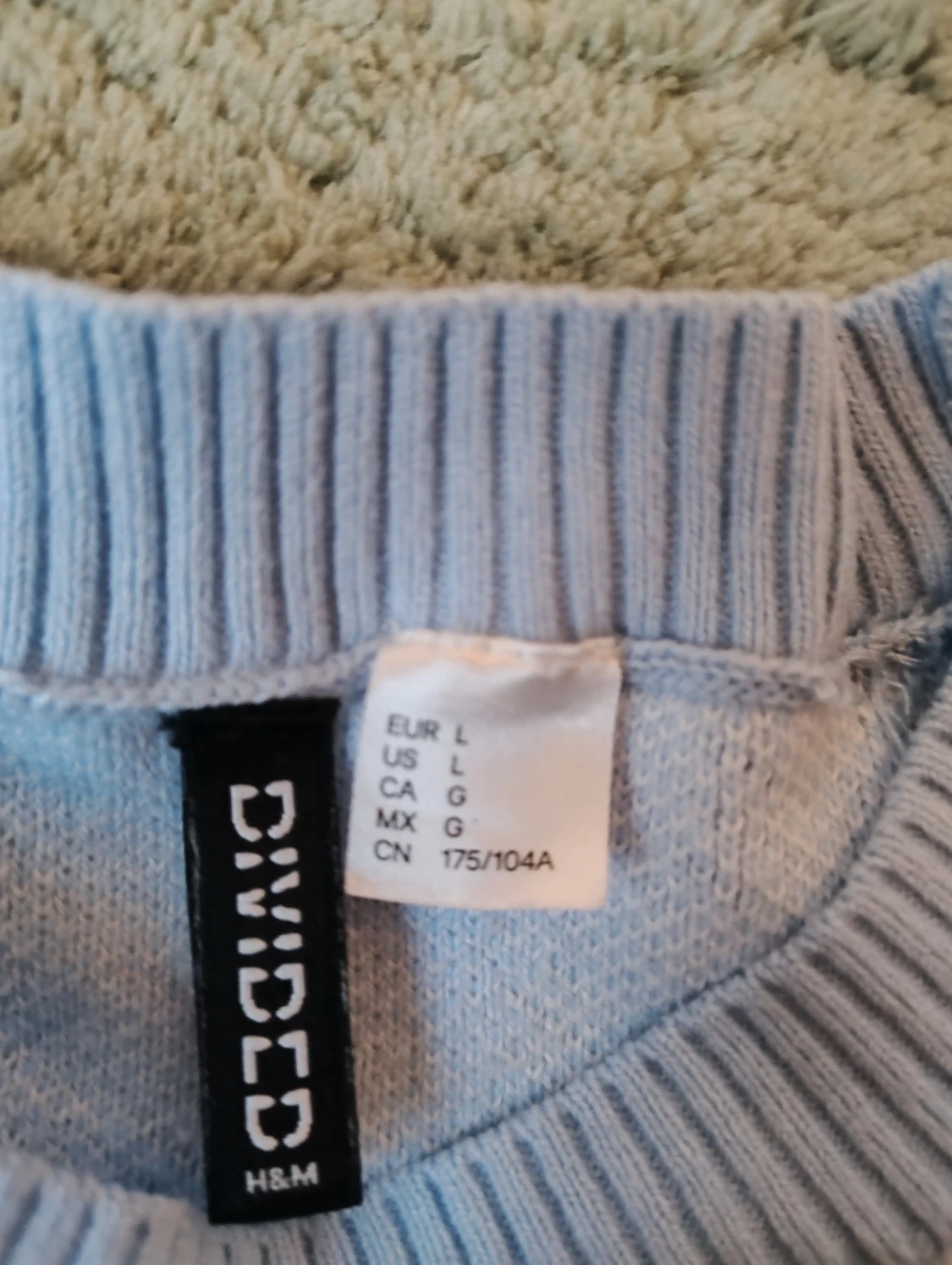 Blåvit rutig croppad topp från H&M - 2