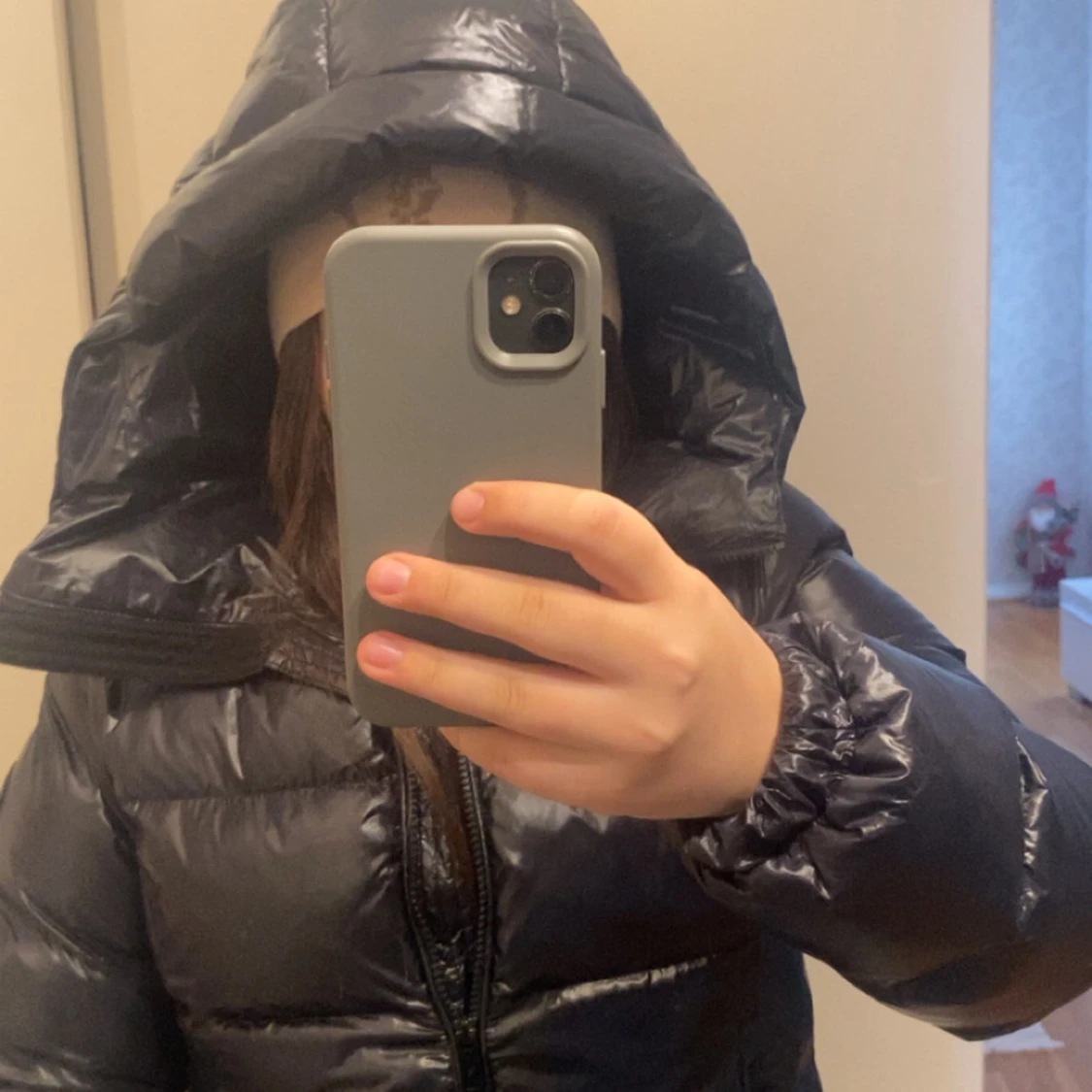 Svart pufferjacka från Everest