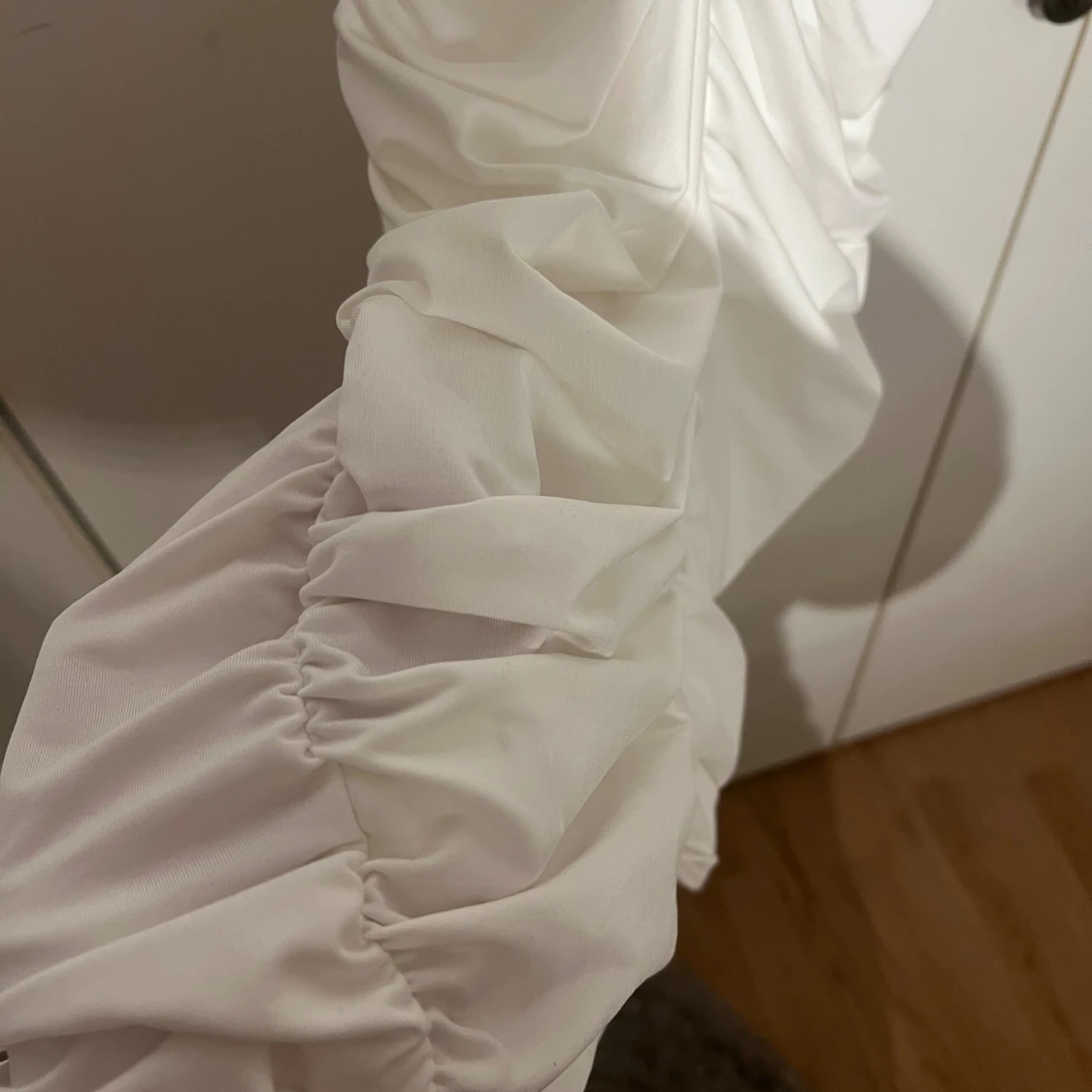 Vit omlottklänning från Shein M - 3