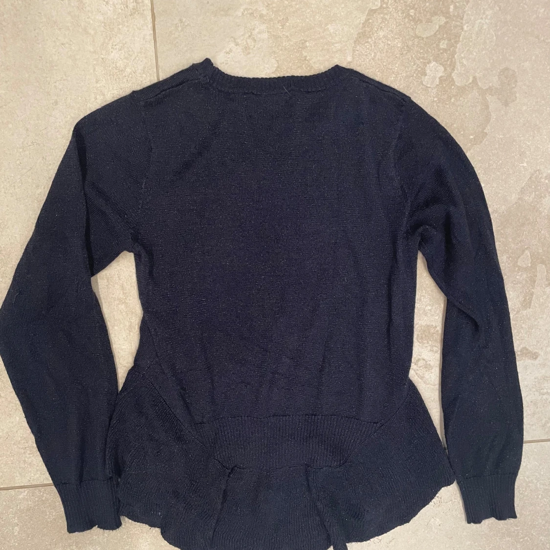 Mörkblå stickad tröja från Creamie - 1