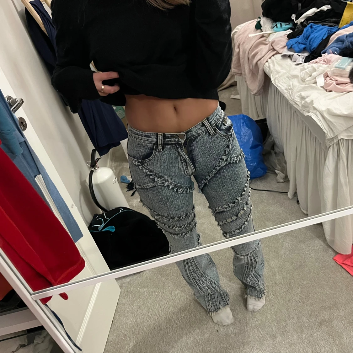 Lågmidjade bootcutjeans - 2