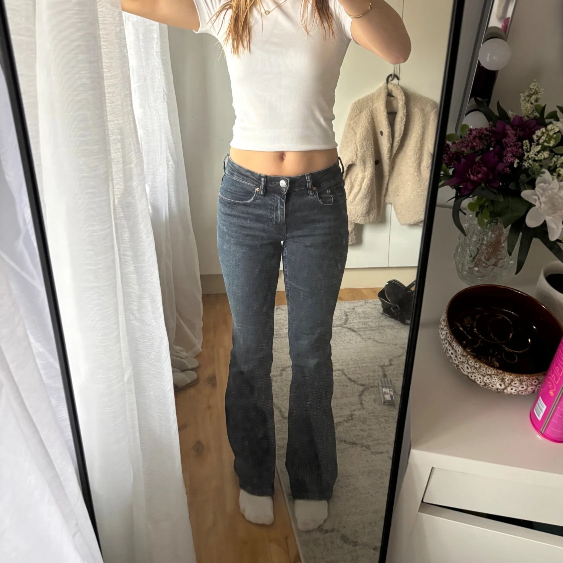 Bootcut jeans mörkblå - 1
