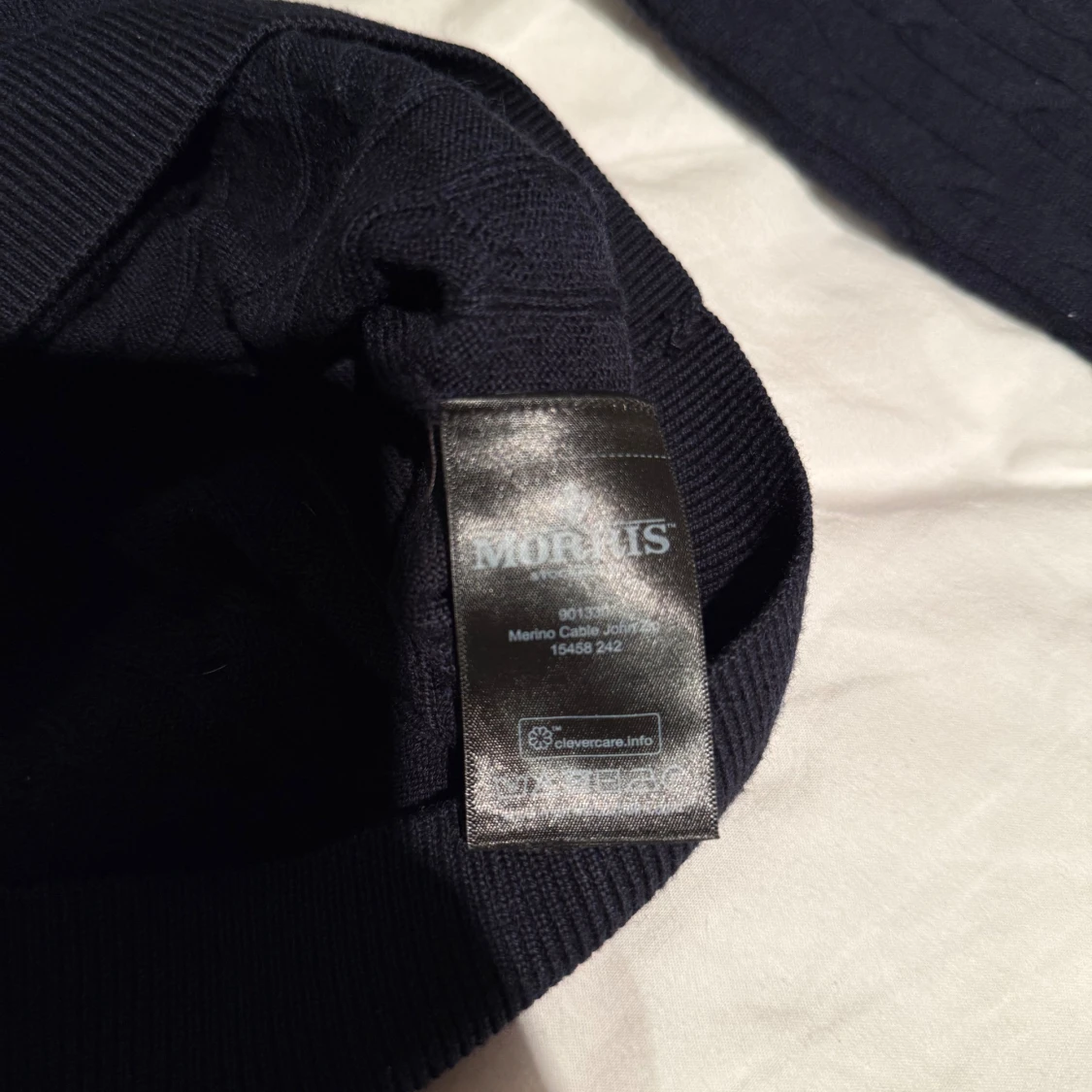 Mörkblå merinoullströja Morris S - 2