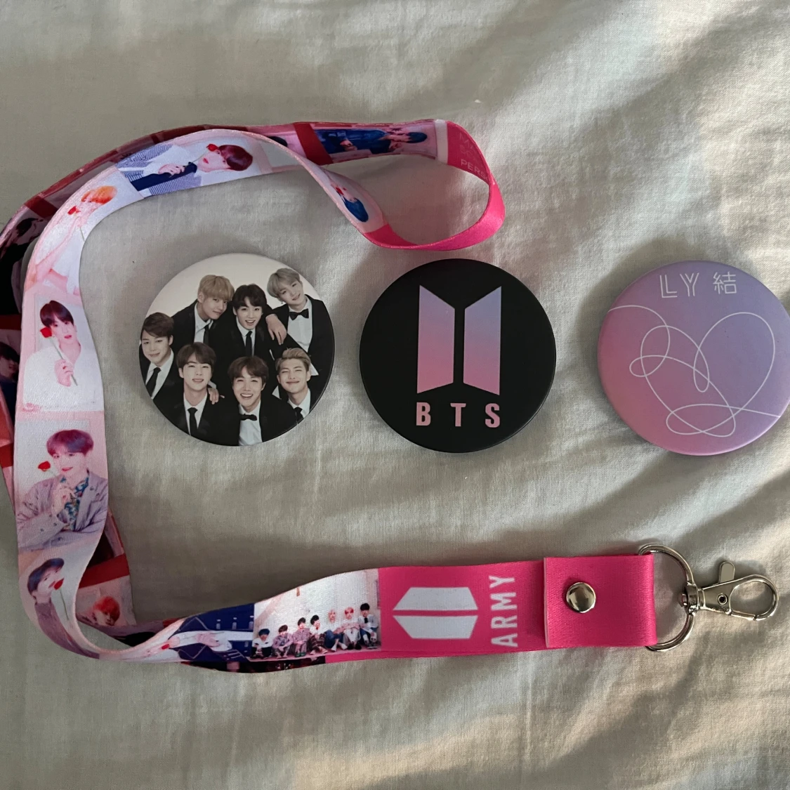 BTS nyckelband med fototryck