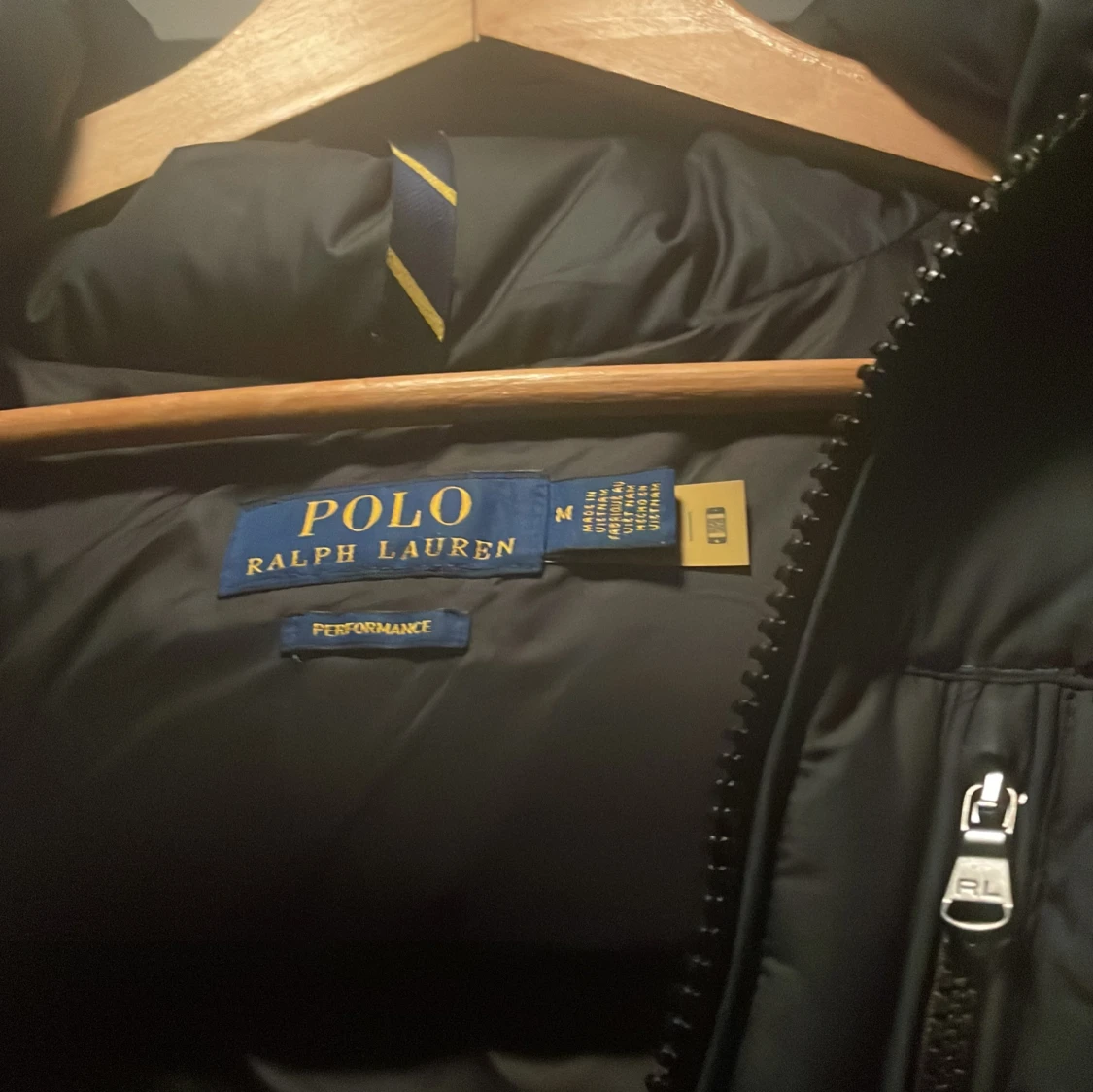 Svart pufferjacka Polo Ralph Lauren M (äkta med kvitto) - 1