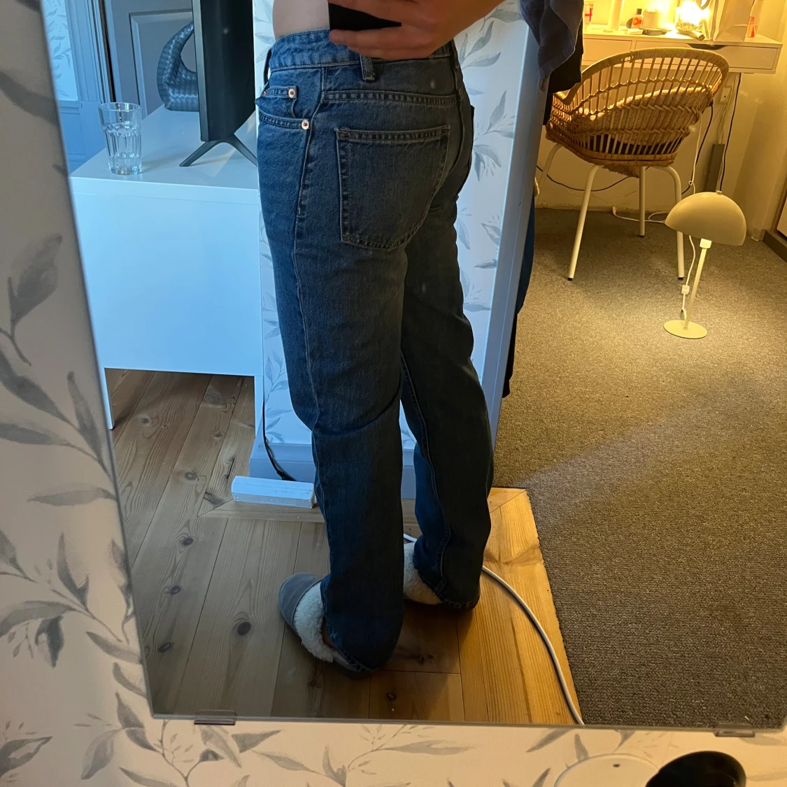 Blå raka jeans från 157, XS - 3