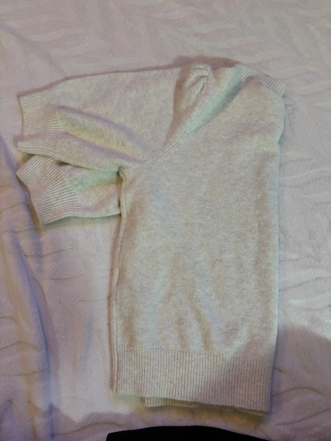 Ljusbeige stickad tröja Vero Moda - 2