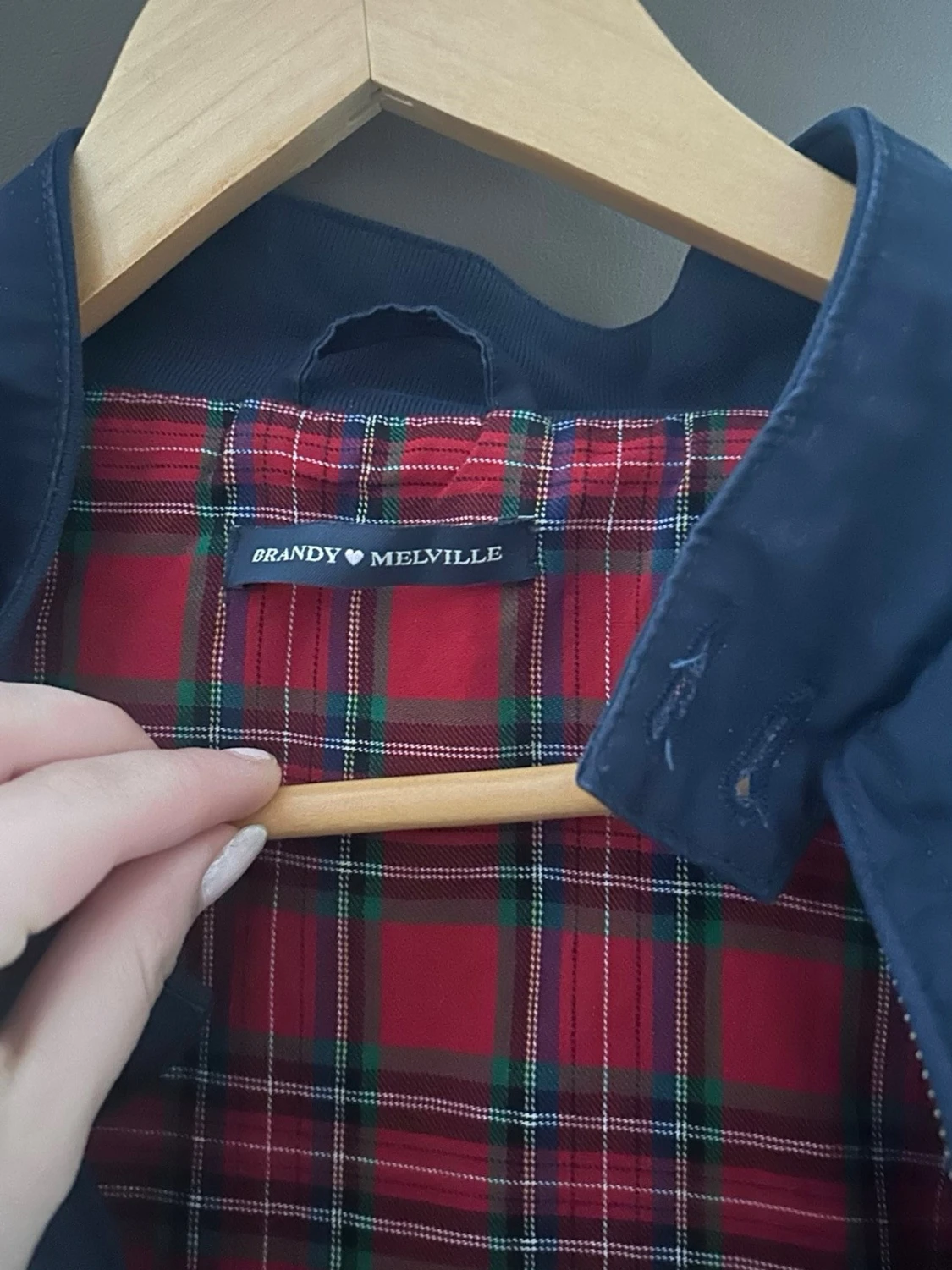 Mörkblå bomberjacka Faith Brandy Melville - 1