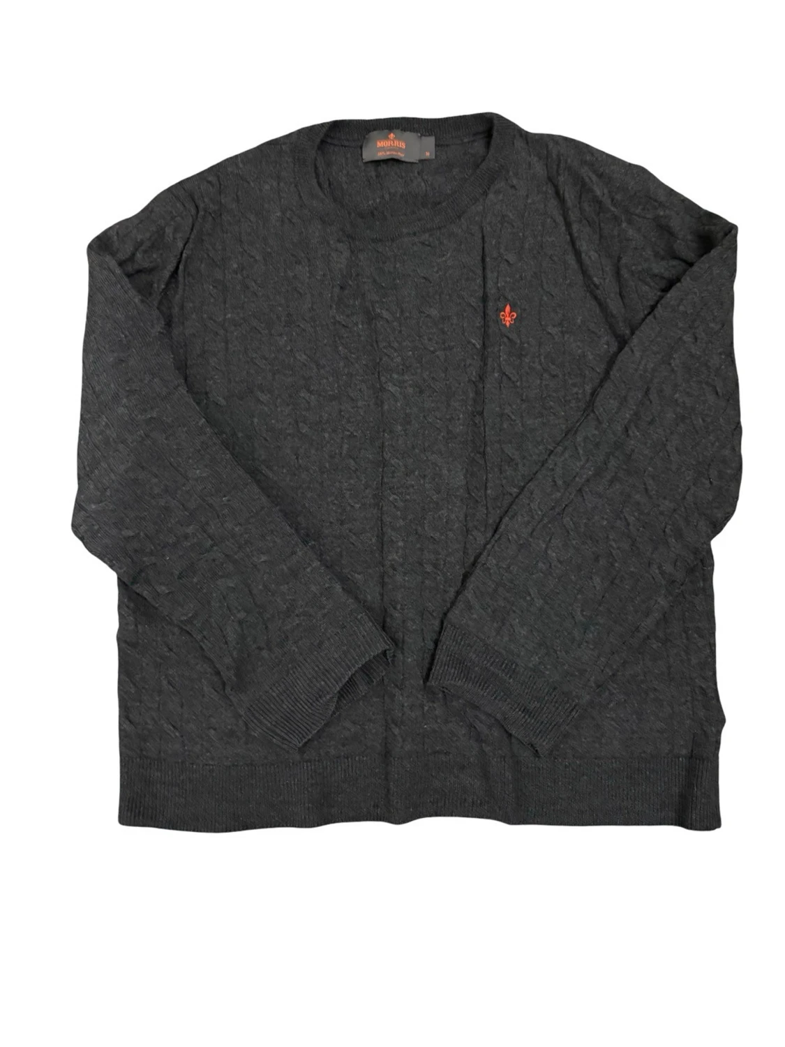 Mörkgrå stickad tröja från Morris