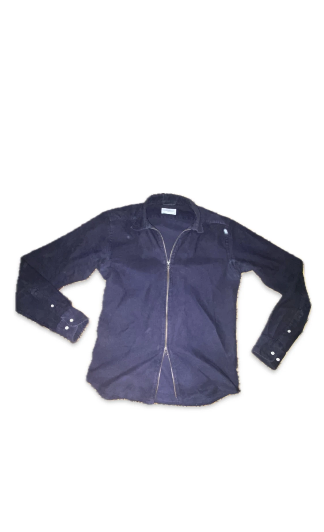 Mörkblå overshirt från John Henric passar storlek s - 3