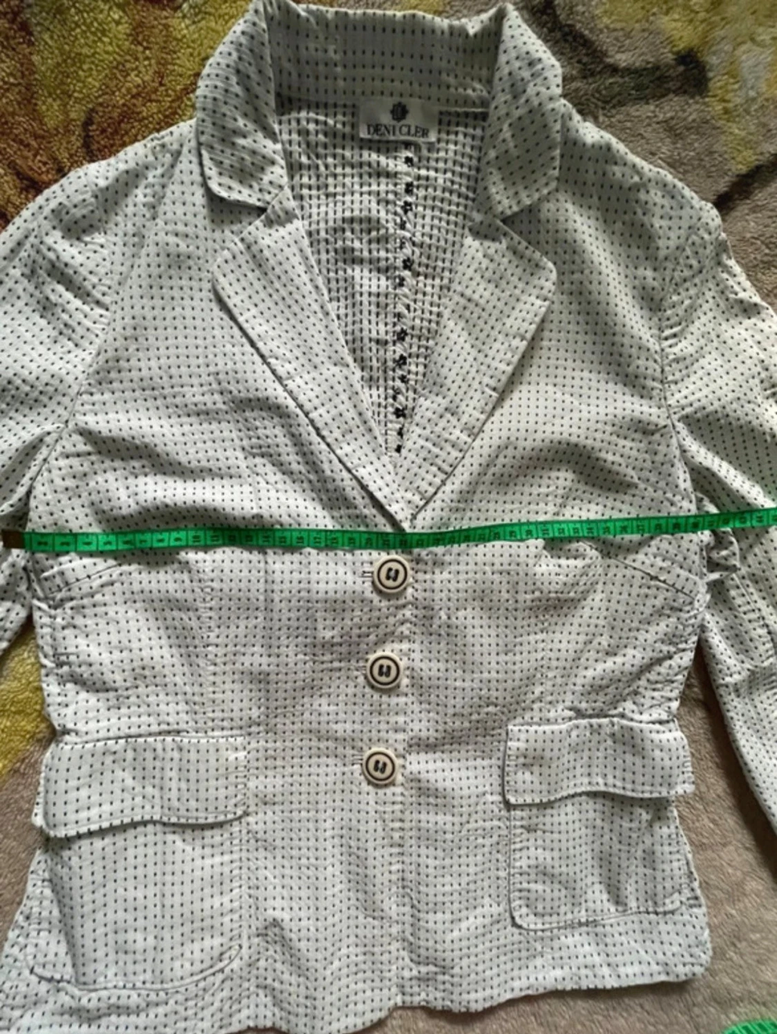 Vit rutig kavaj från Deni Cler - 5