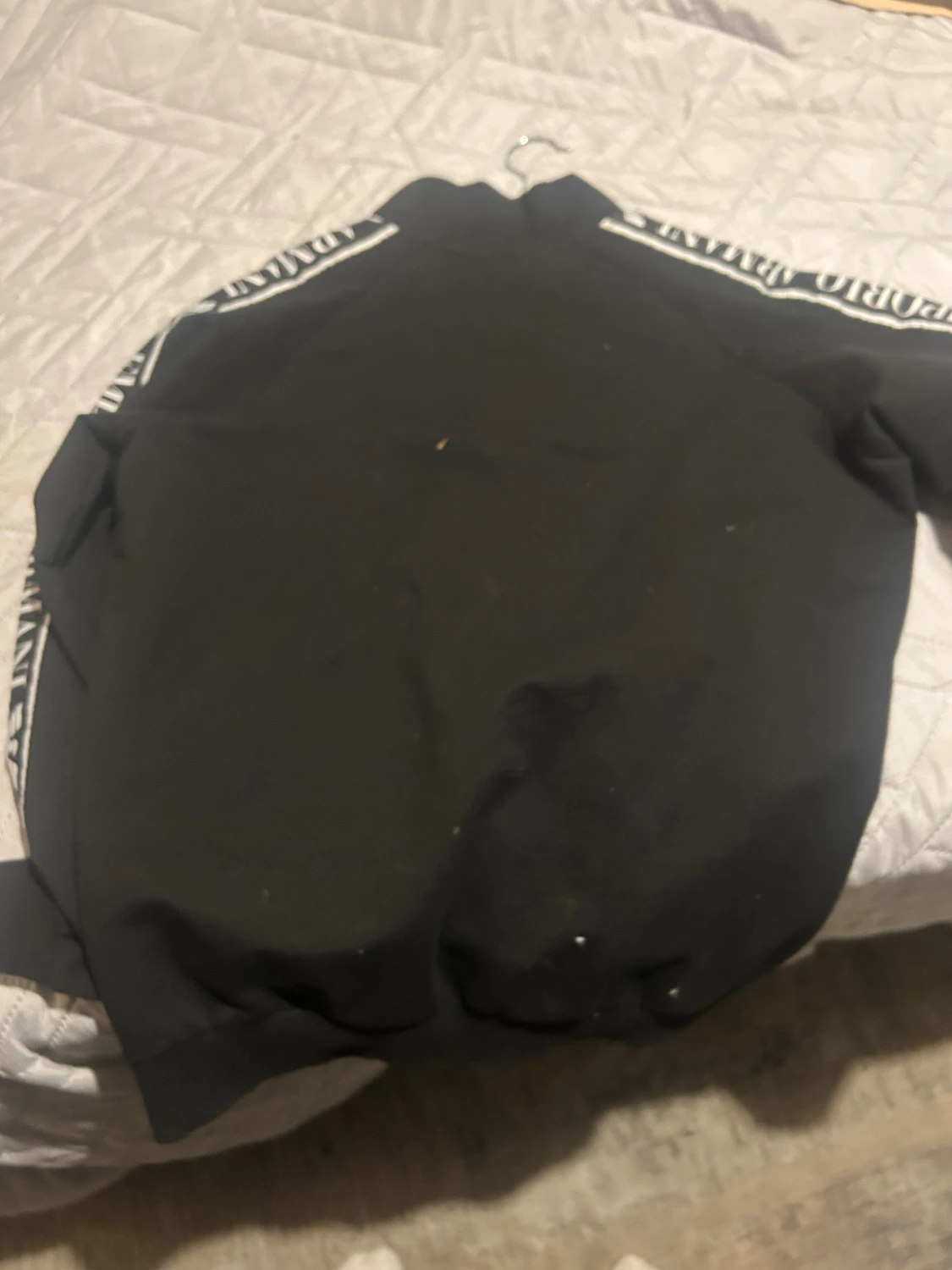 Svart skinnbomberjacka från Armani