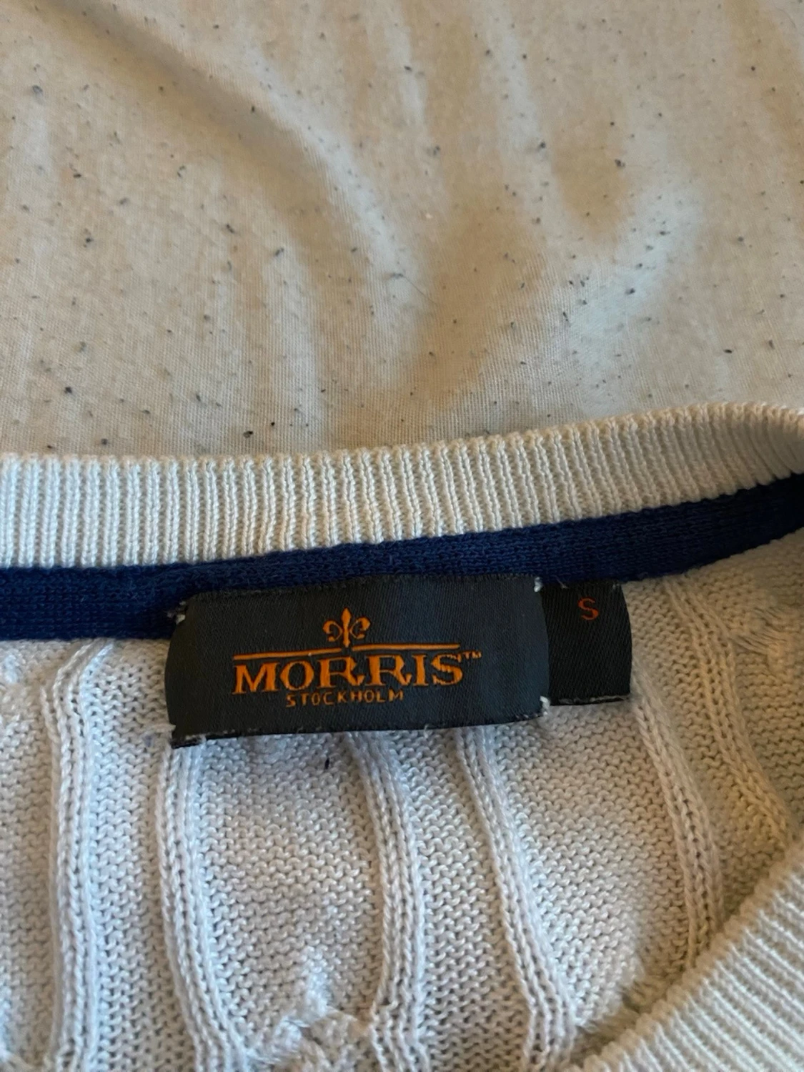 Vit kabelstickad tröja från Morris - 3