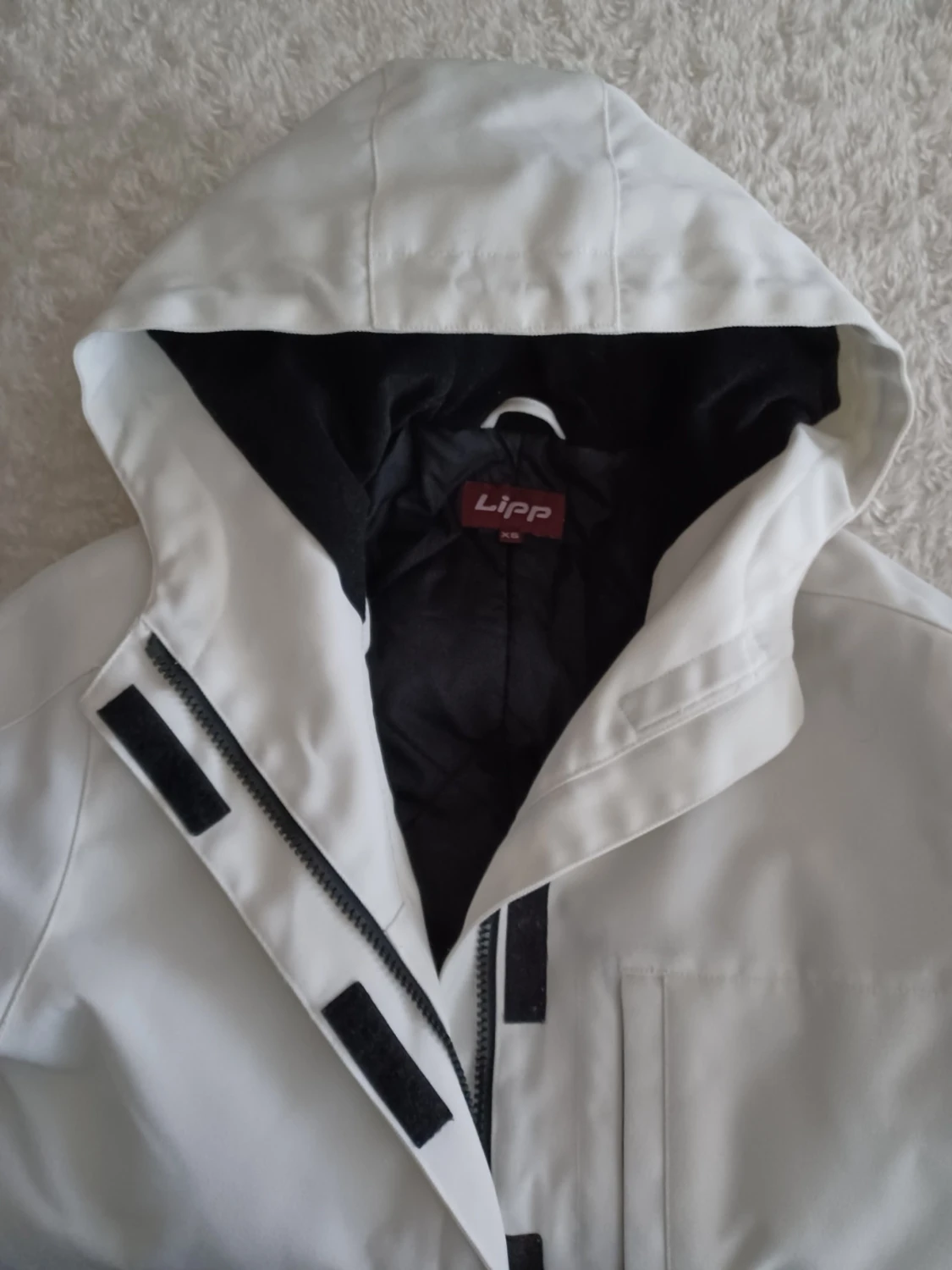 Vit parkasjacka med huva - 3