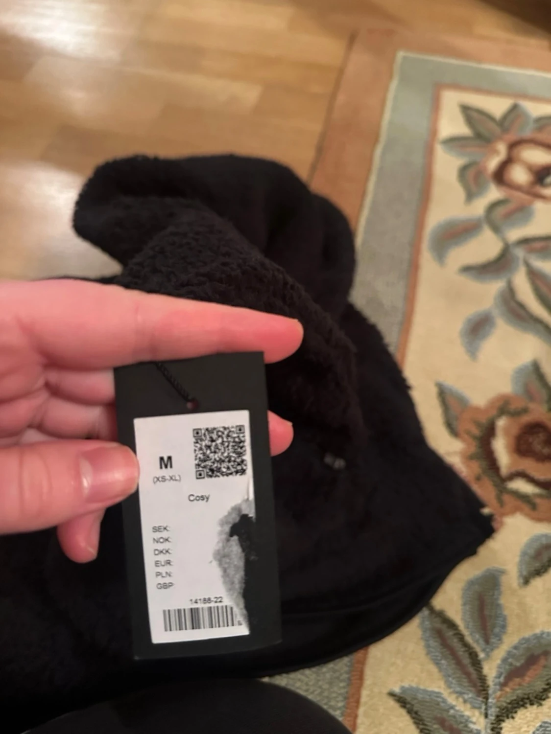 Svart teddyjacka från Lager 157, M - 1