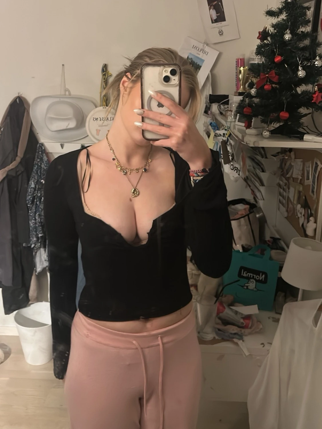 Svart omlottopp från Bik Bok