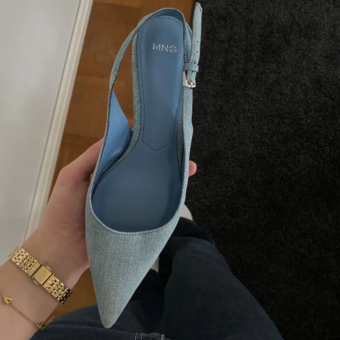 Ljusblå denimklackar från MNG - 3
