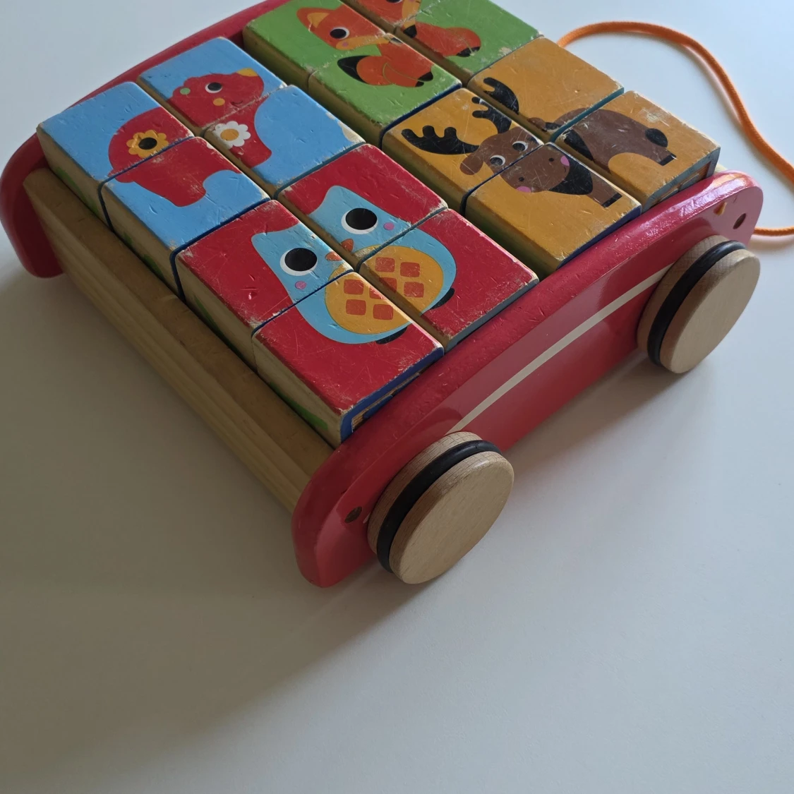 BR Leksaksträvagn med klossar