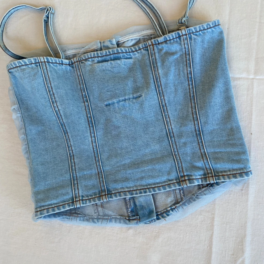 Blå denim topp Weekday 36 - 2