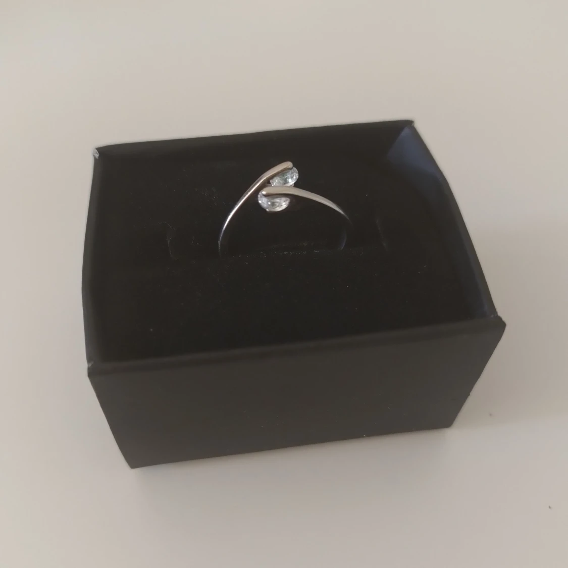 Silverring med två stenar 925 sterling silver