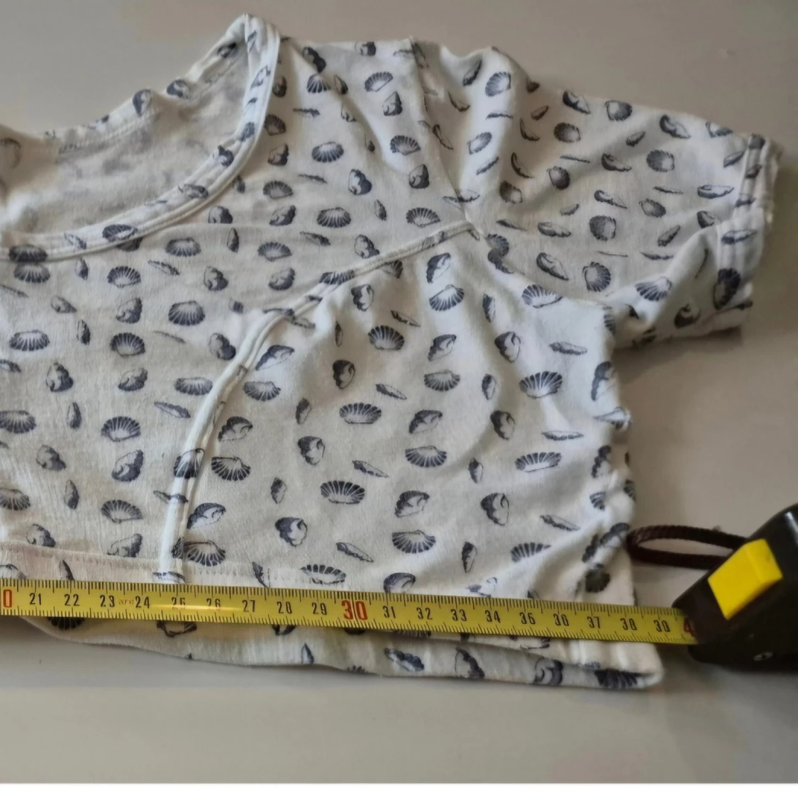 Vit och blå croppad top * stl M - 4