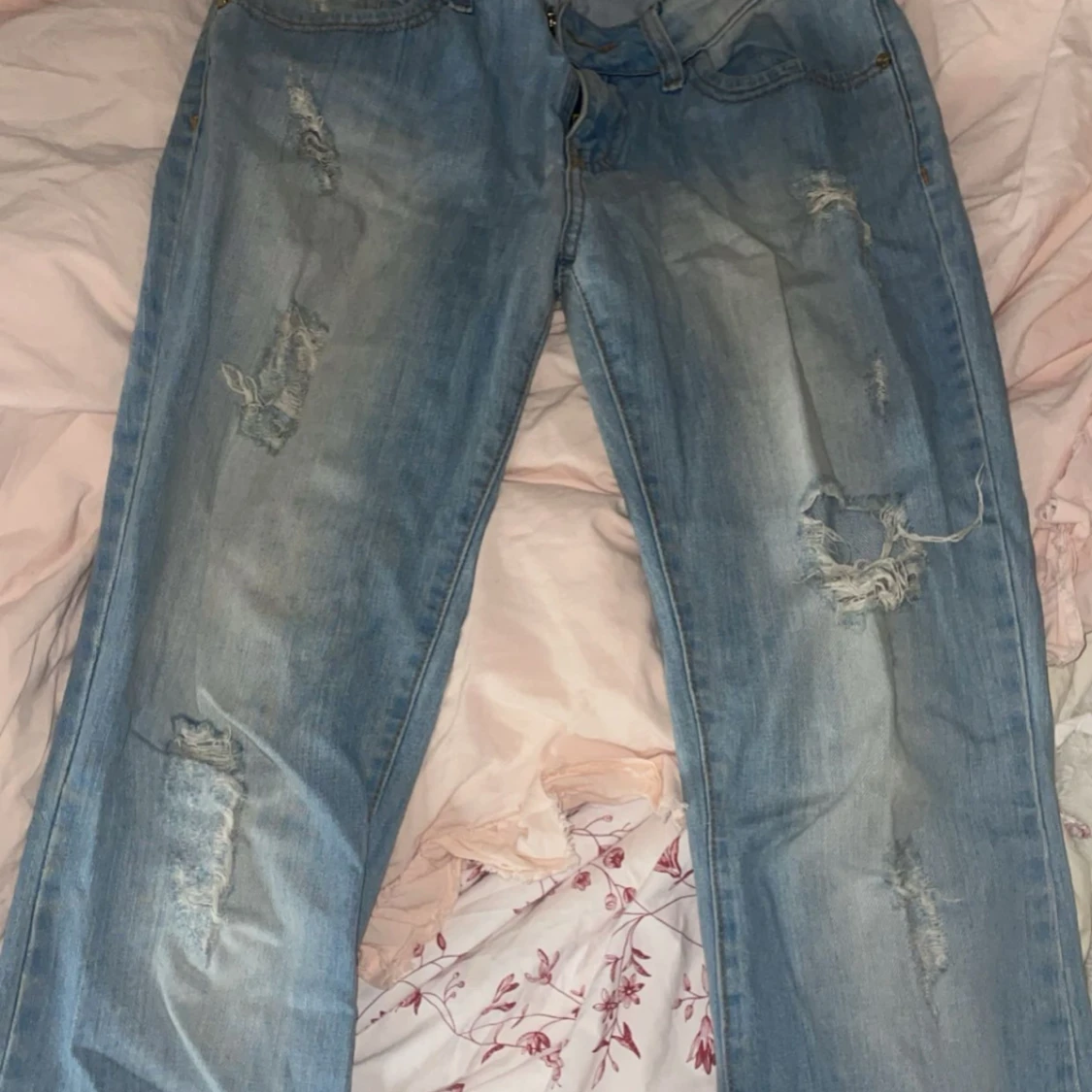 Low bootcut ljusblå jeans - 1